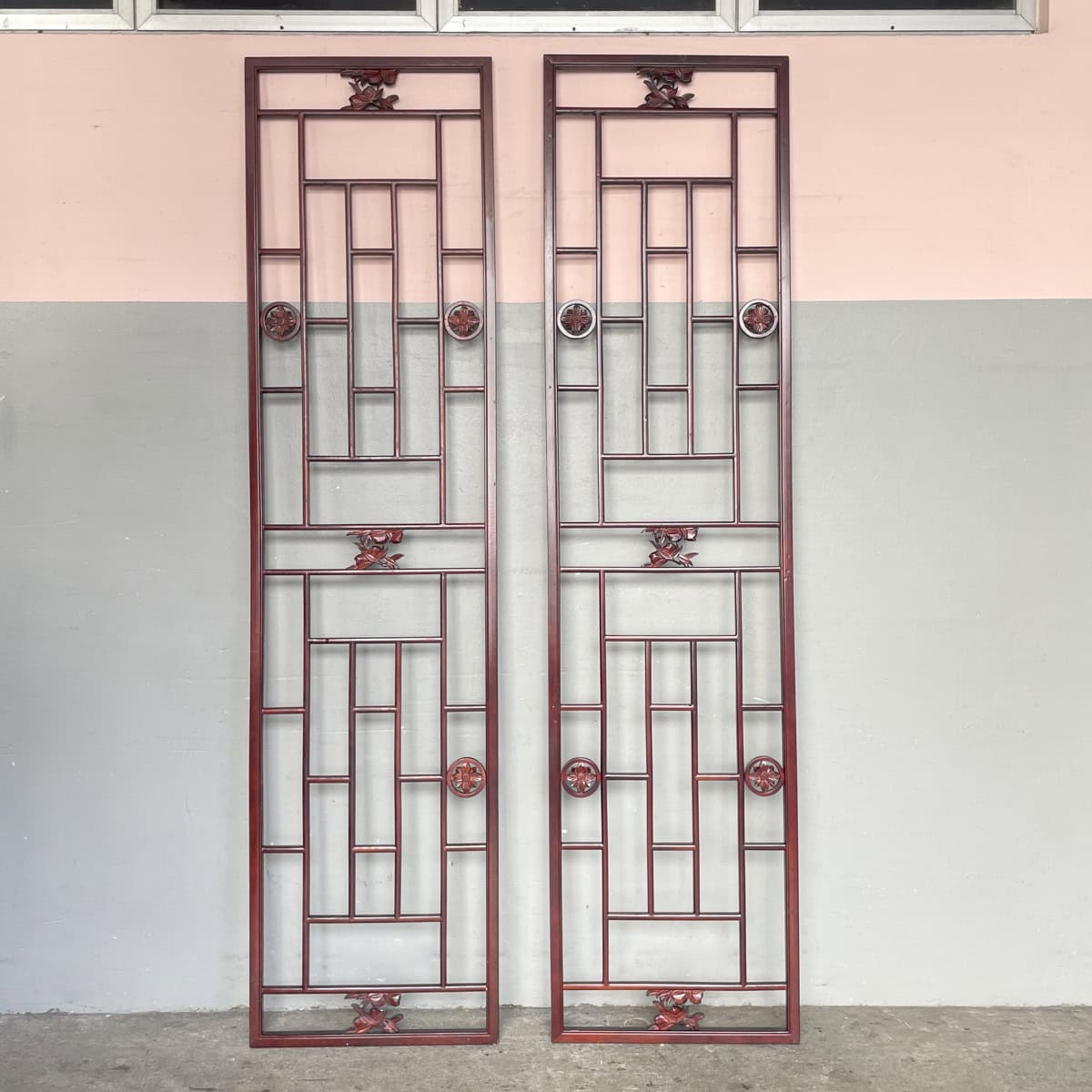 Chinese Openwork Lattice Panels (Pair)