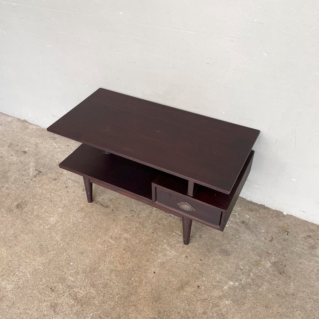 Coffee Table with Tiered Storage & Drawer