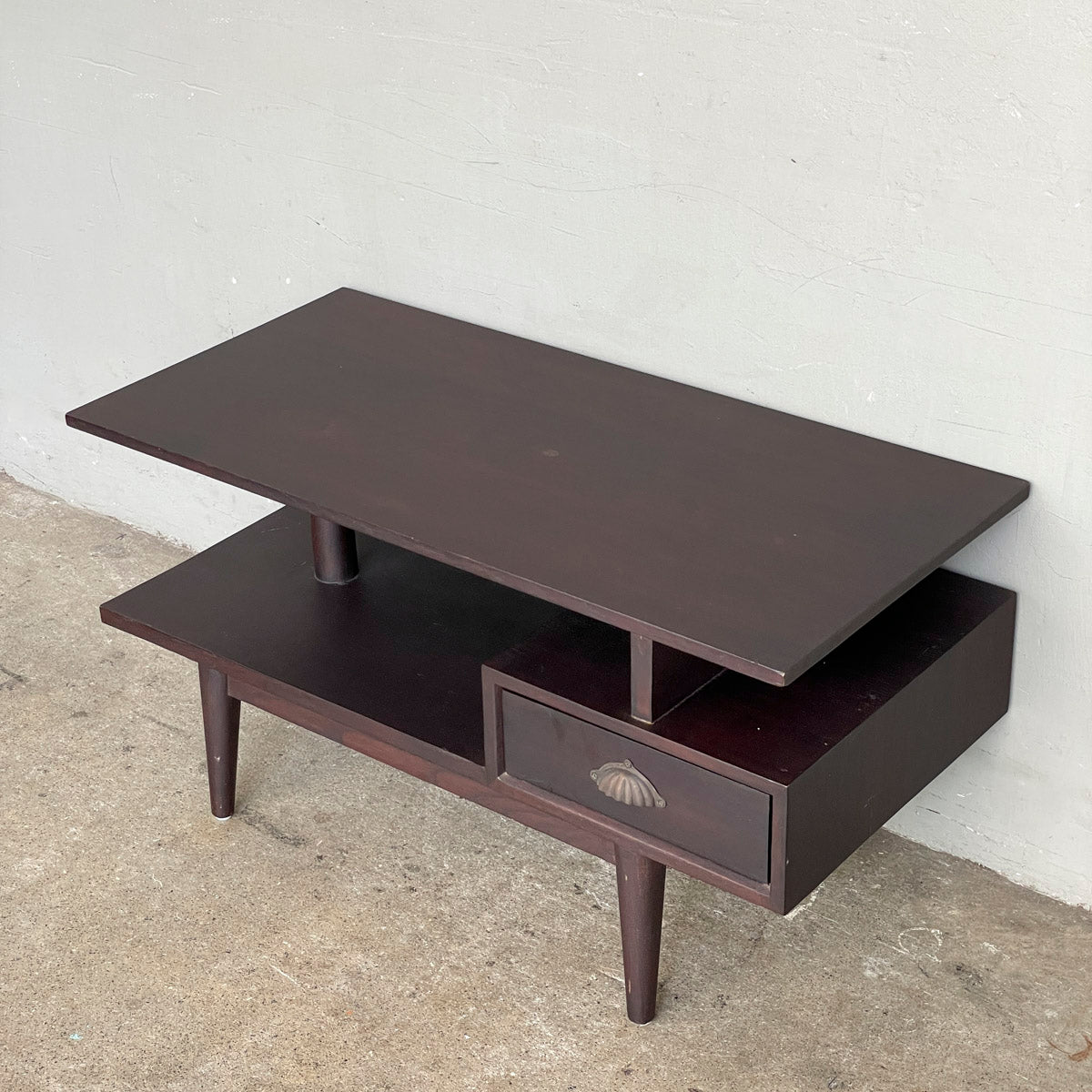 Coffee Table with Tiered Storage & Drawer