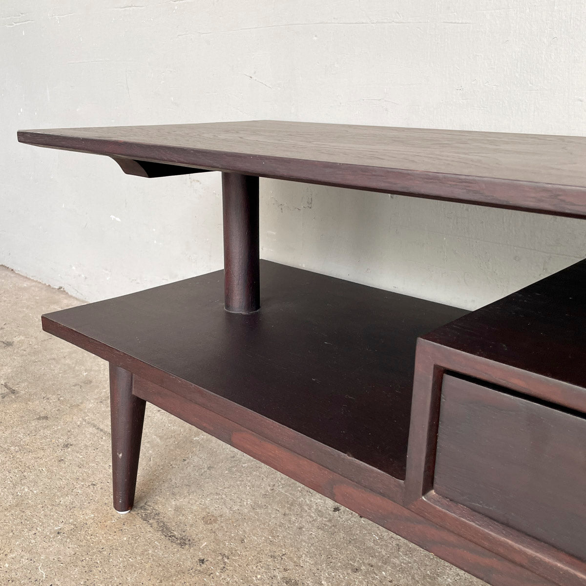 Coffee Table with Tiered Storage & Drawer