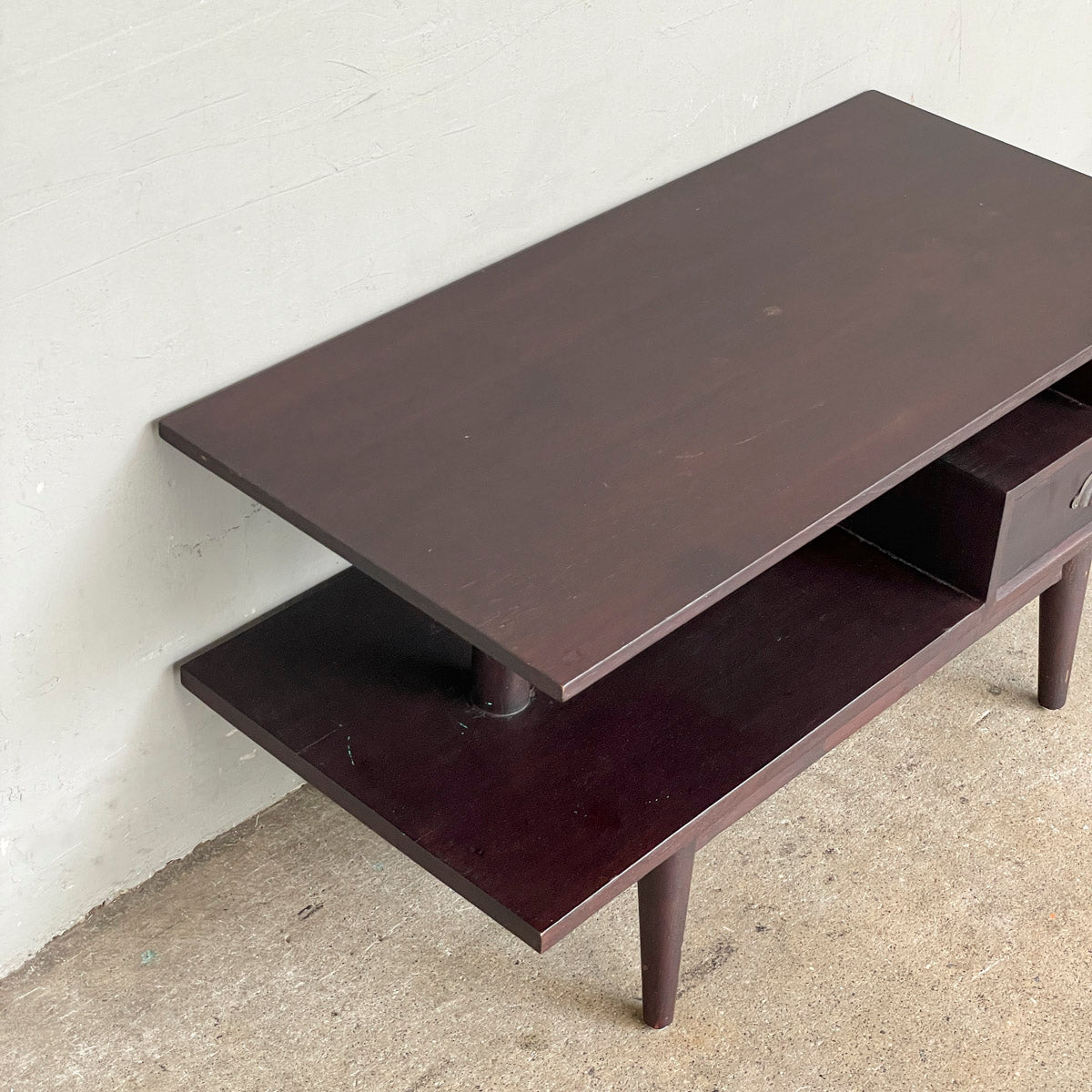 Coffee Table with Tiered Storage & Drawer