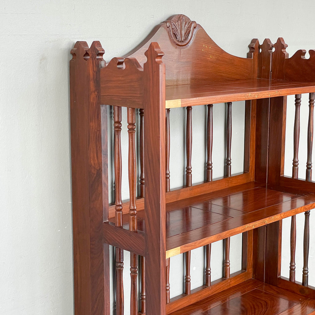 Indian Rosewood Collapsible Bookshelf (Brass Plates)