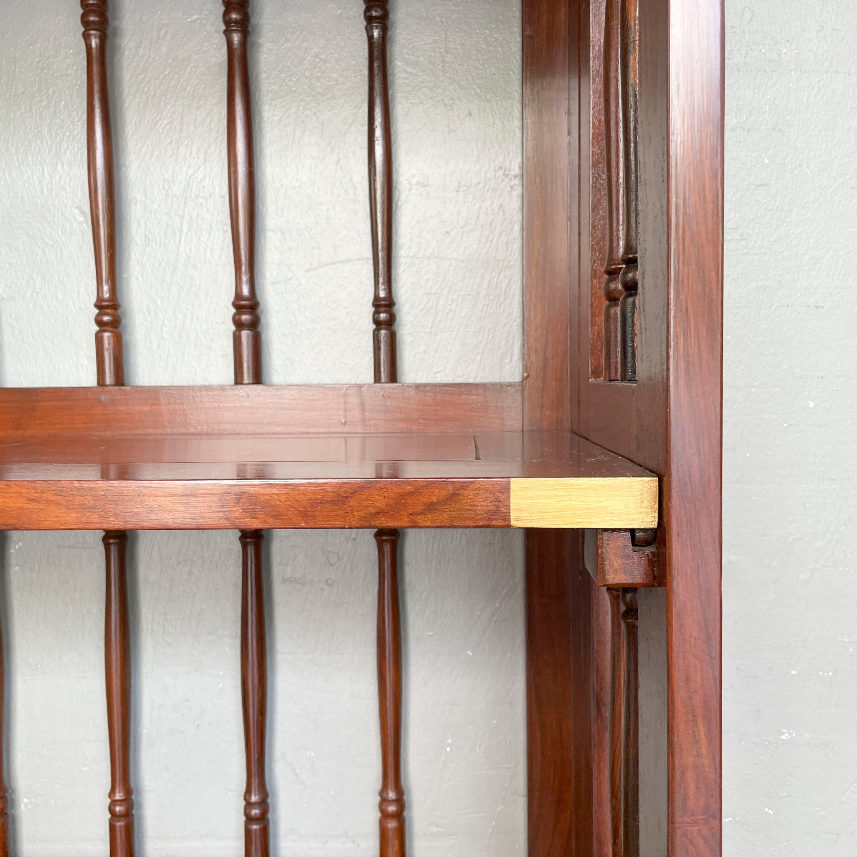 Indian Rosewood Collapsible Bookshelf (Brass Plates)