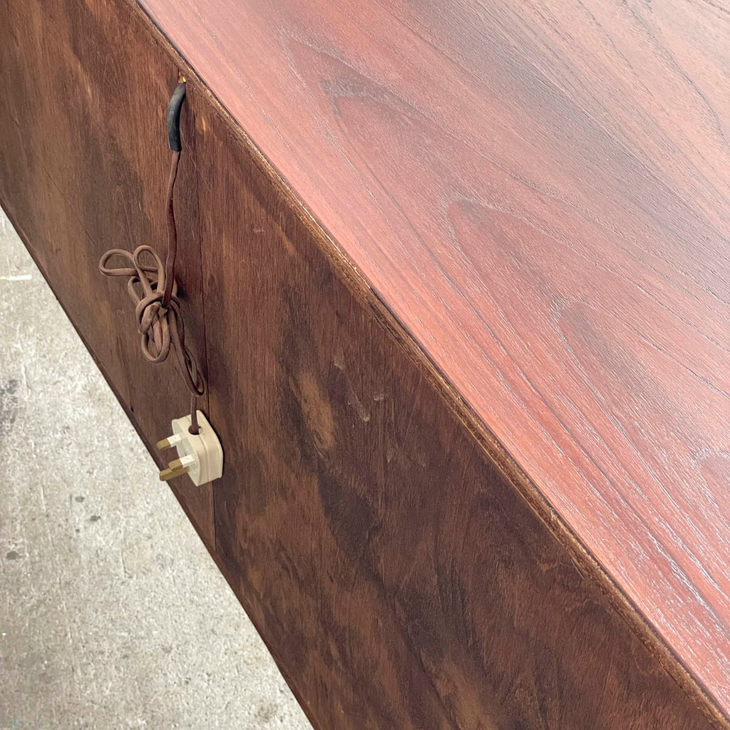 Mid-Century Modern Sideboard with Amber Glass Detail
