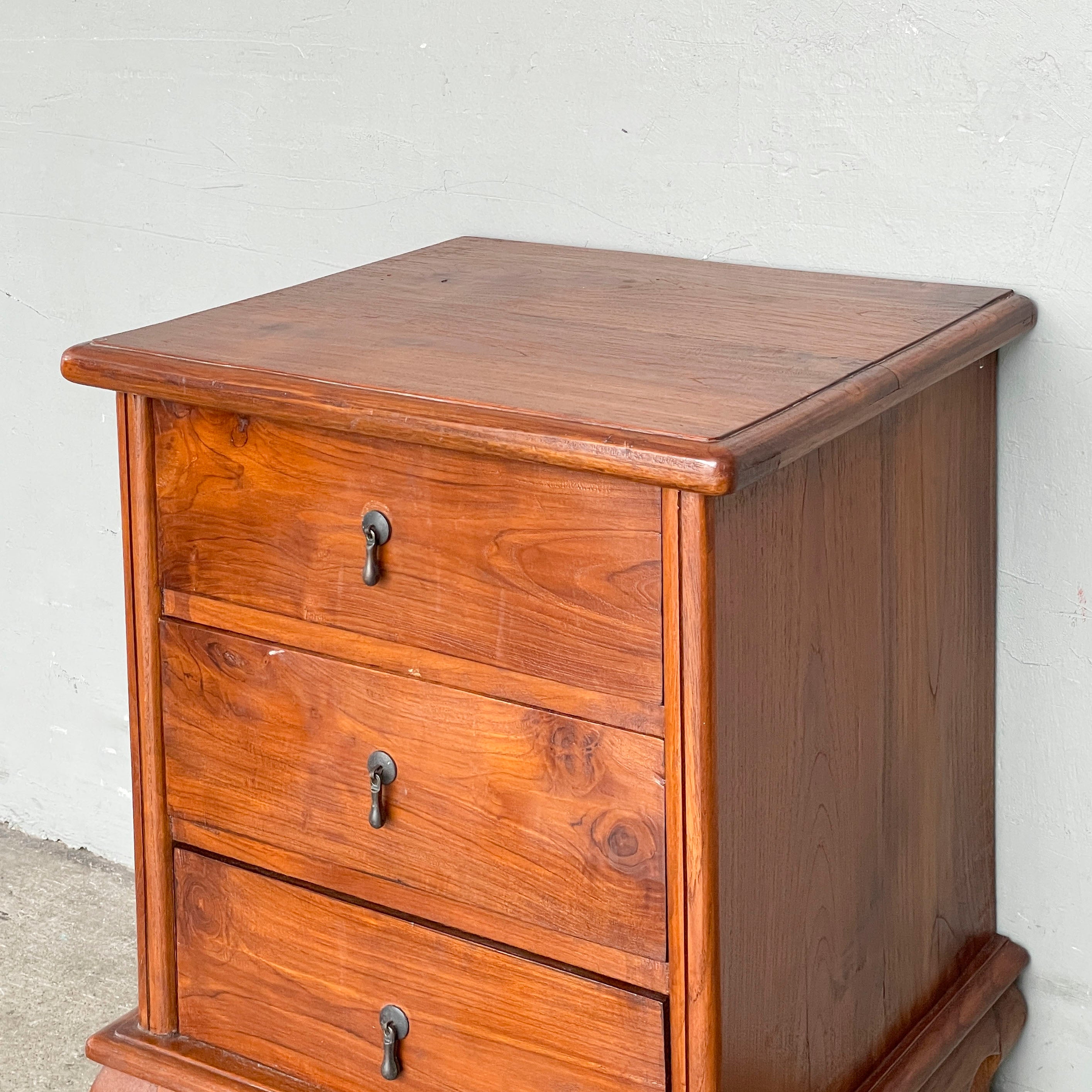Teak 3-Drawer Side Table