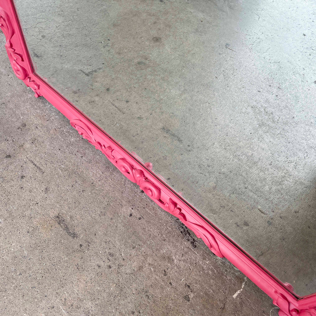 Hot Pink Ornate Wall Mirror