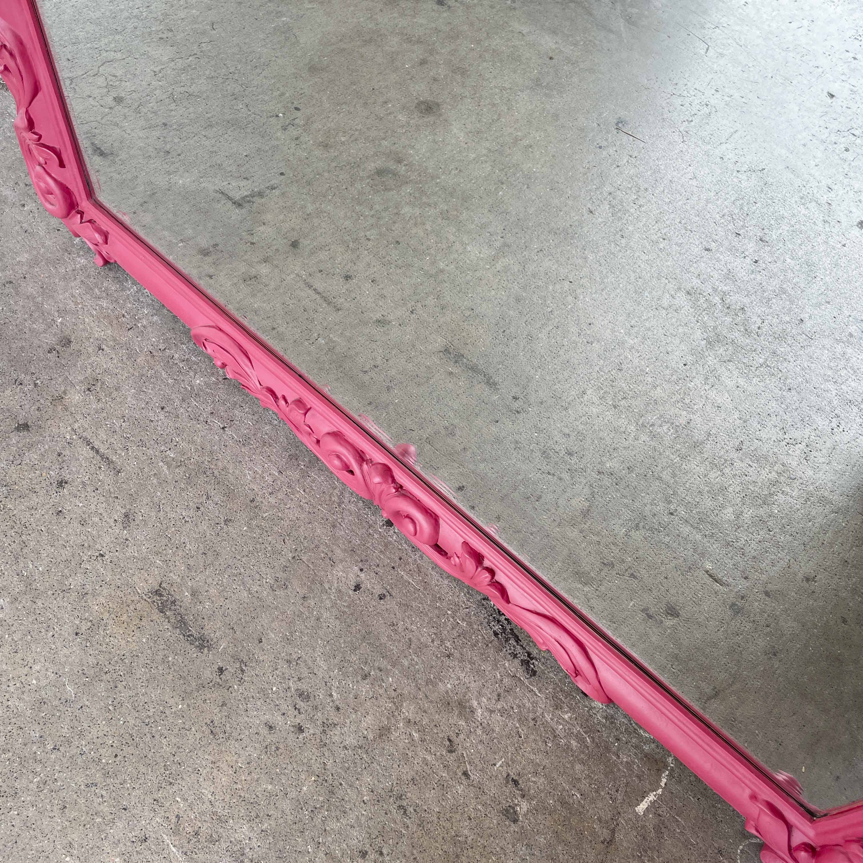 Hot Pink Ornate Wall Mirror