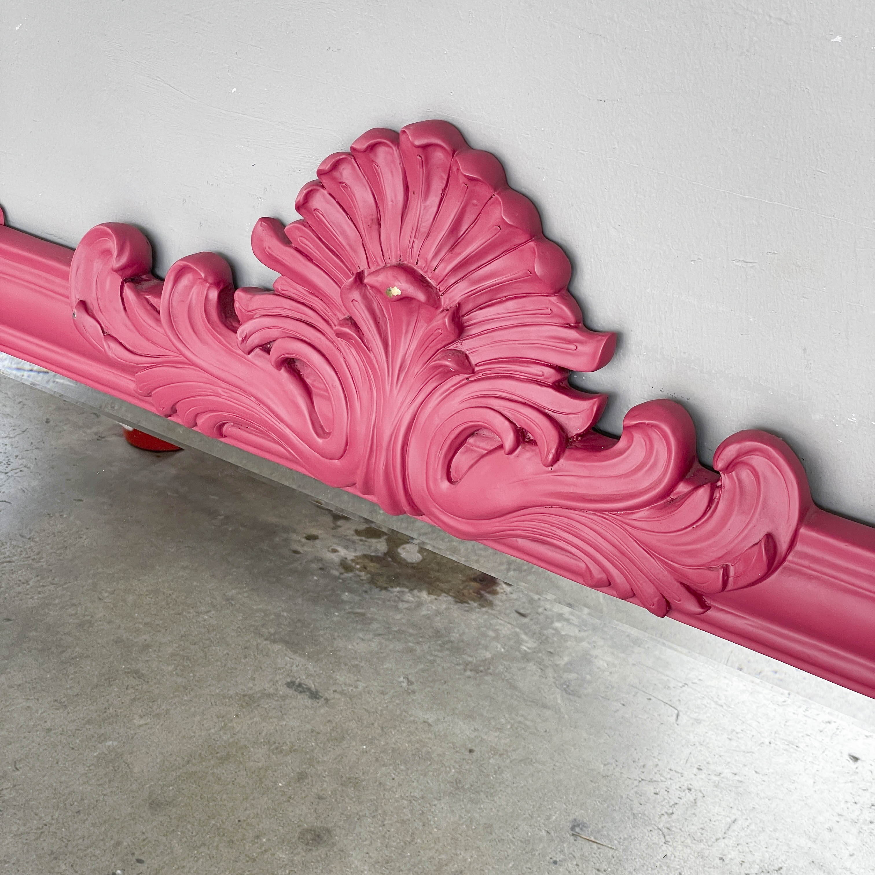 Hot Pink Ornate Wall Mirror