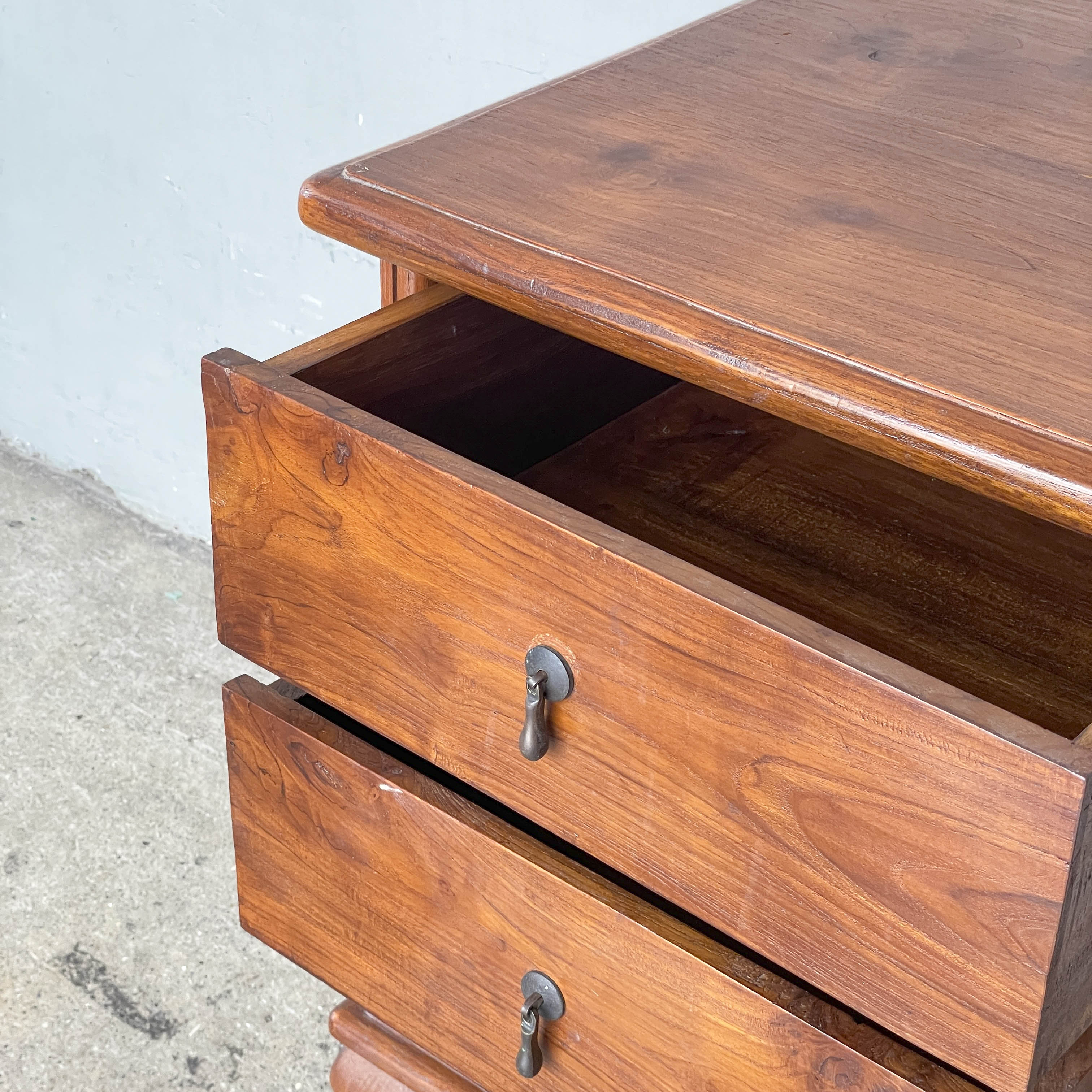 Teak 3-Drawer Side Table