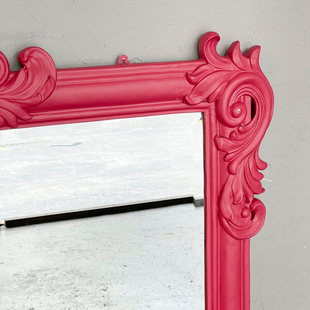 Hot Pink Ornate Wall Mirror