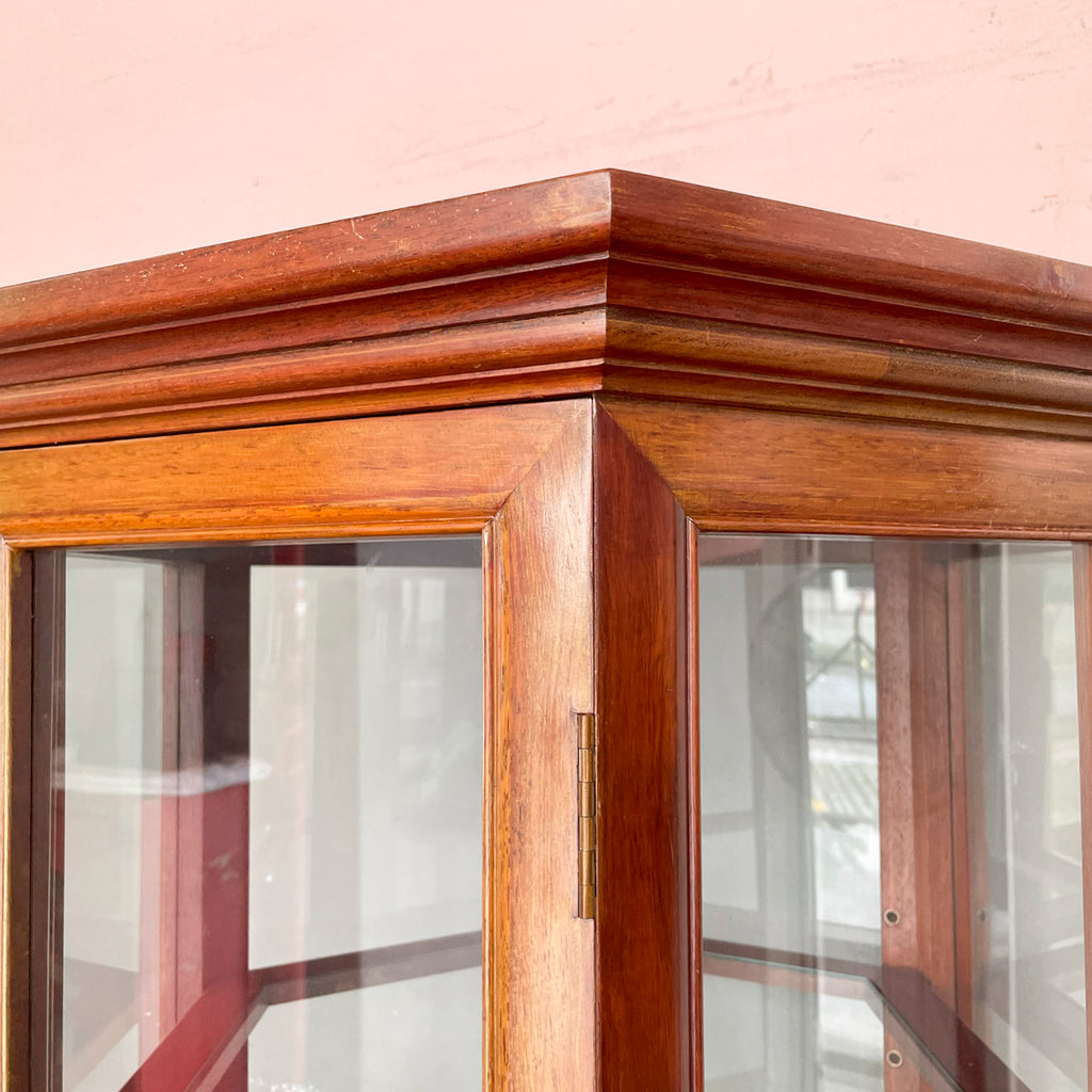 Hexagonal Glass Display Cabinet