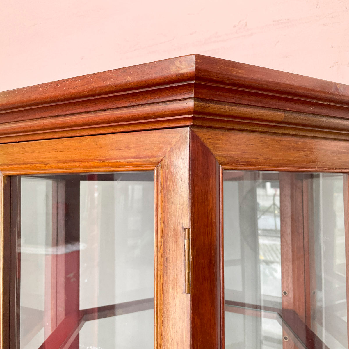 Hexagonal Glass Display Cabinet