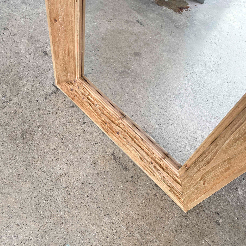 Natural Wooden Frame Long Mirror
