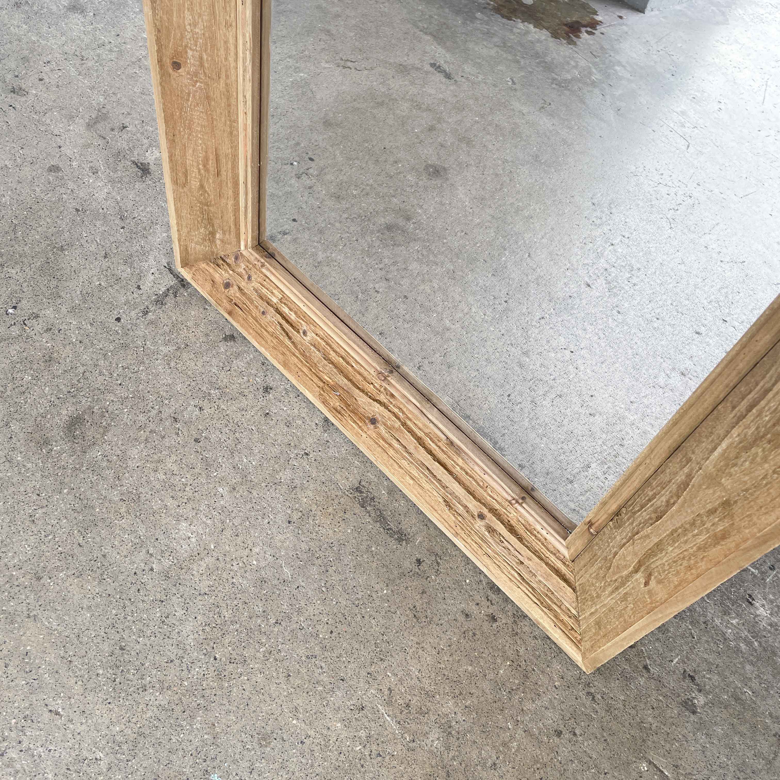 Natural Wooden Frame Long Mirror