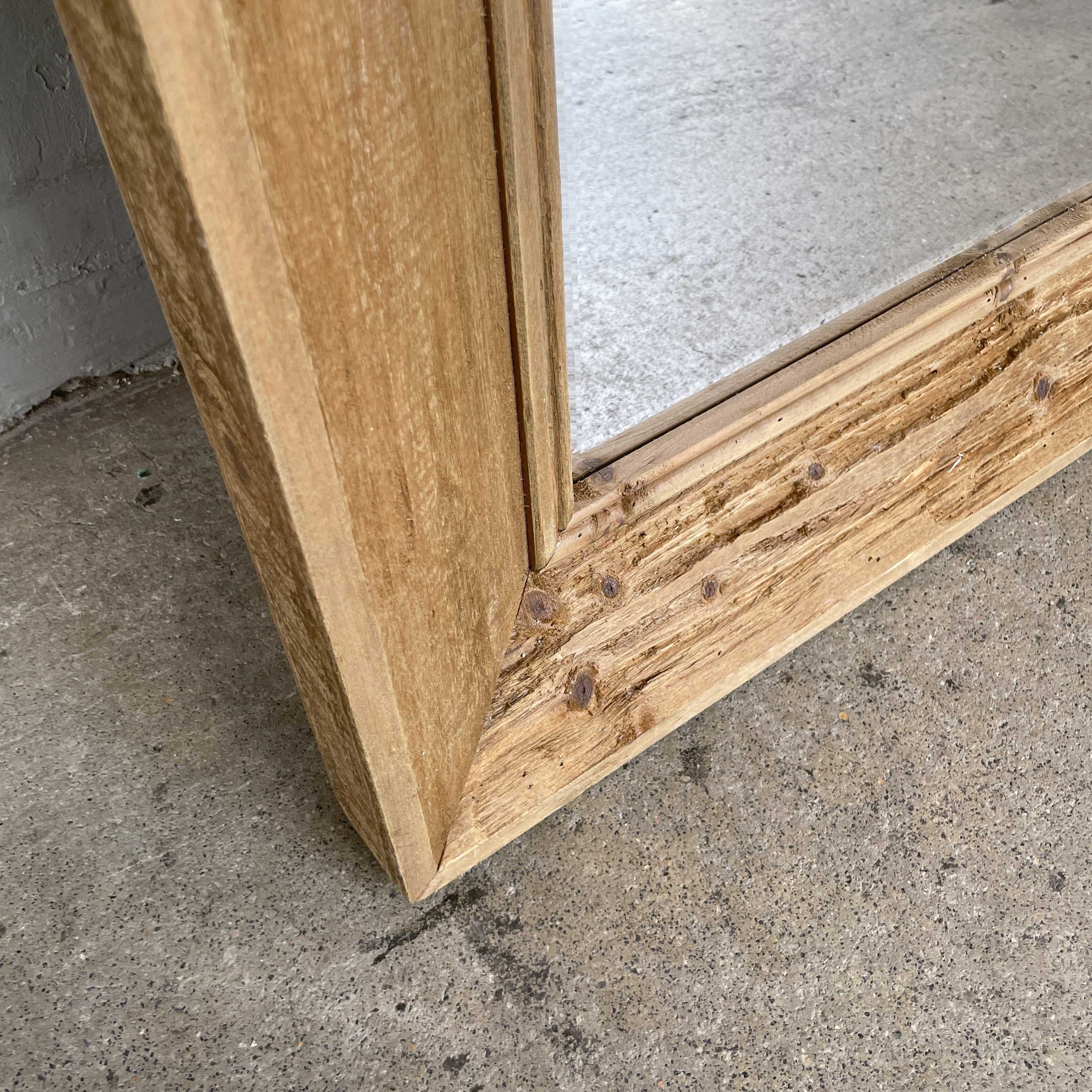 Natural Wooden Frame Long Mirror