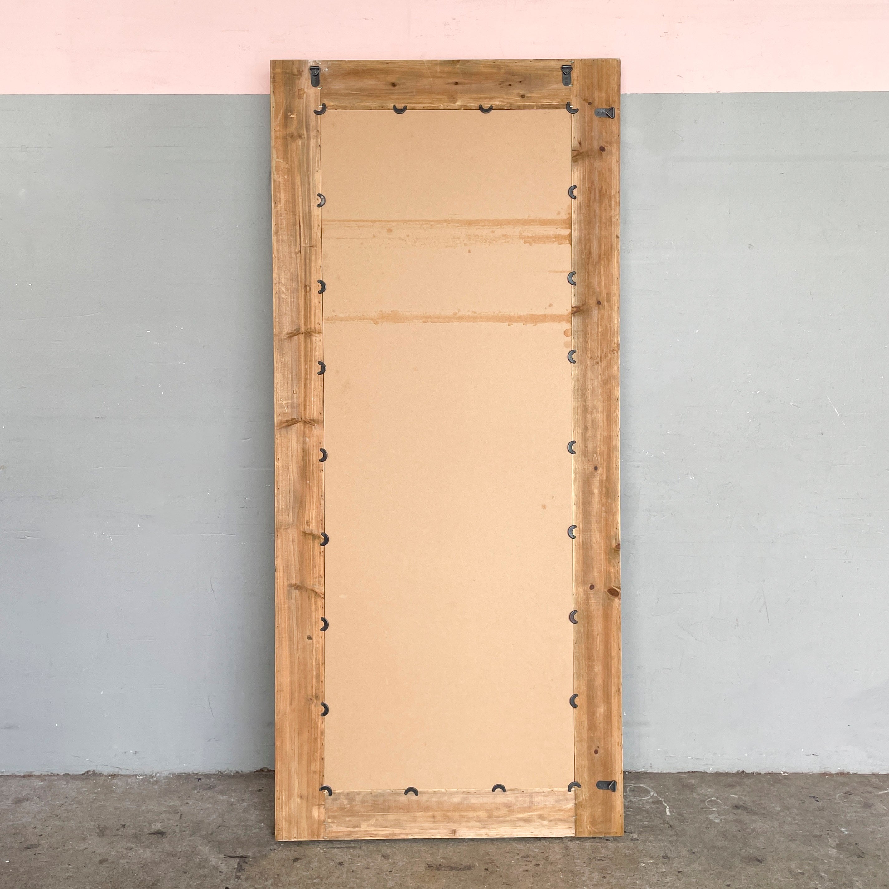 Natural Wooden Frame Long Mirror