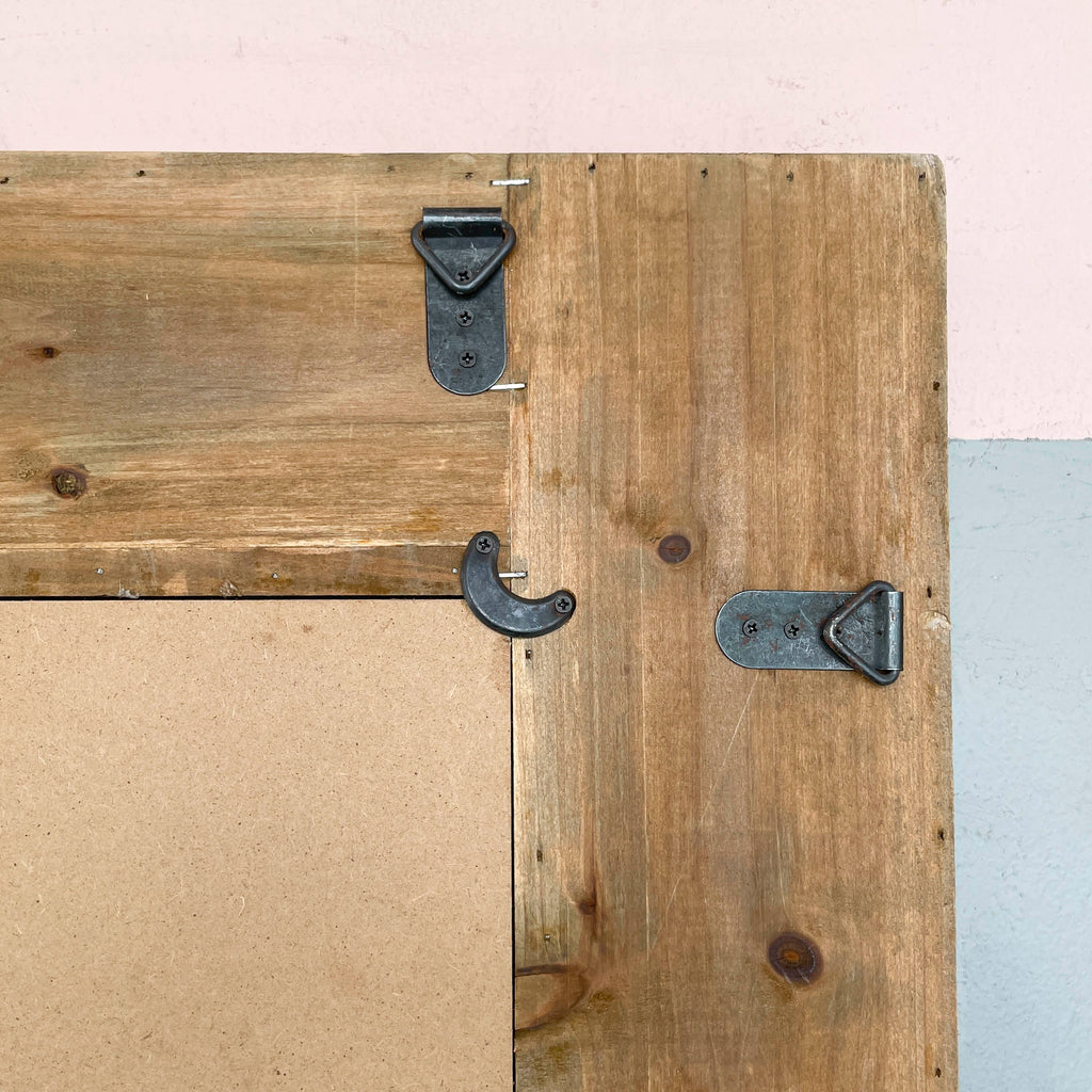 Natural Wooden Frame Long Mirror