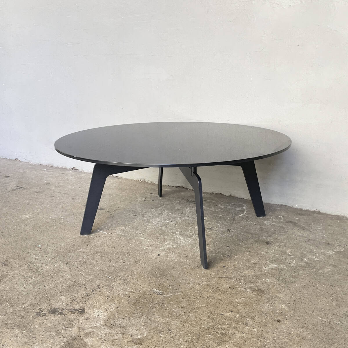 Round Black Glass Coffee Table