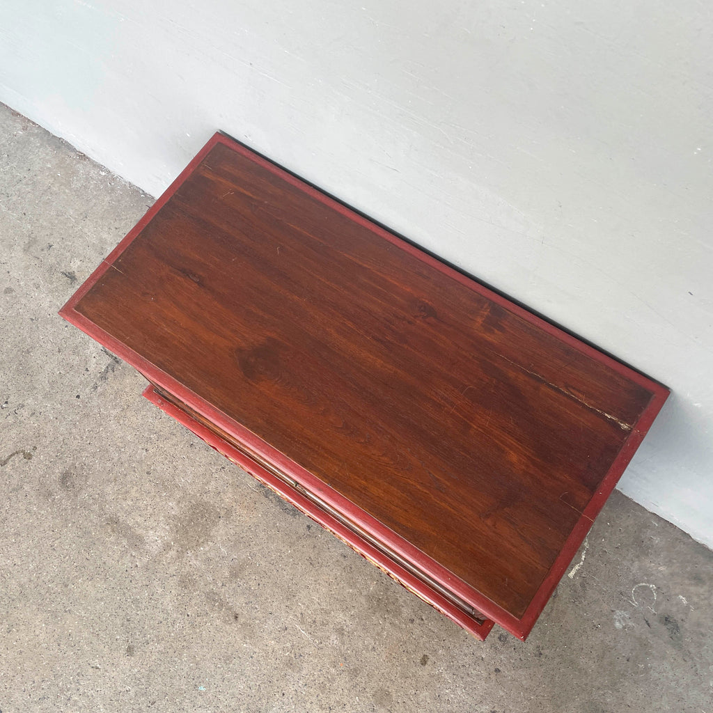 Red & Gold Gilt Straits Chinese Dresser
