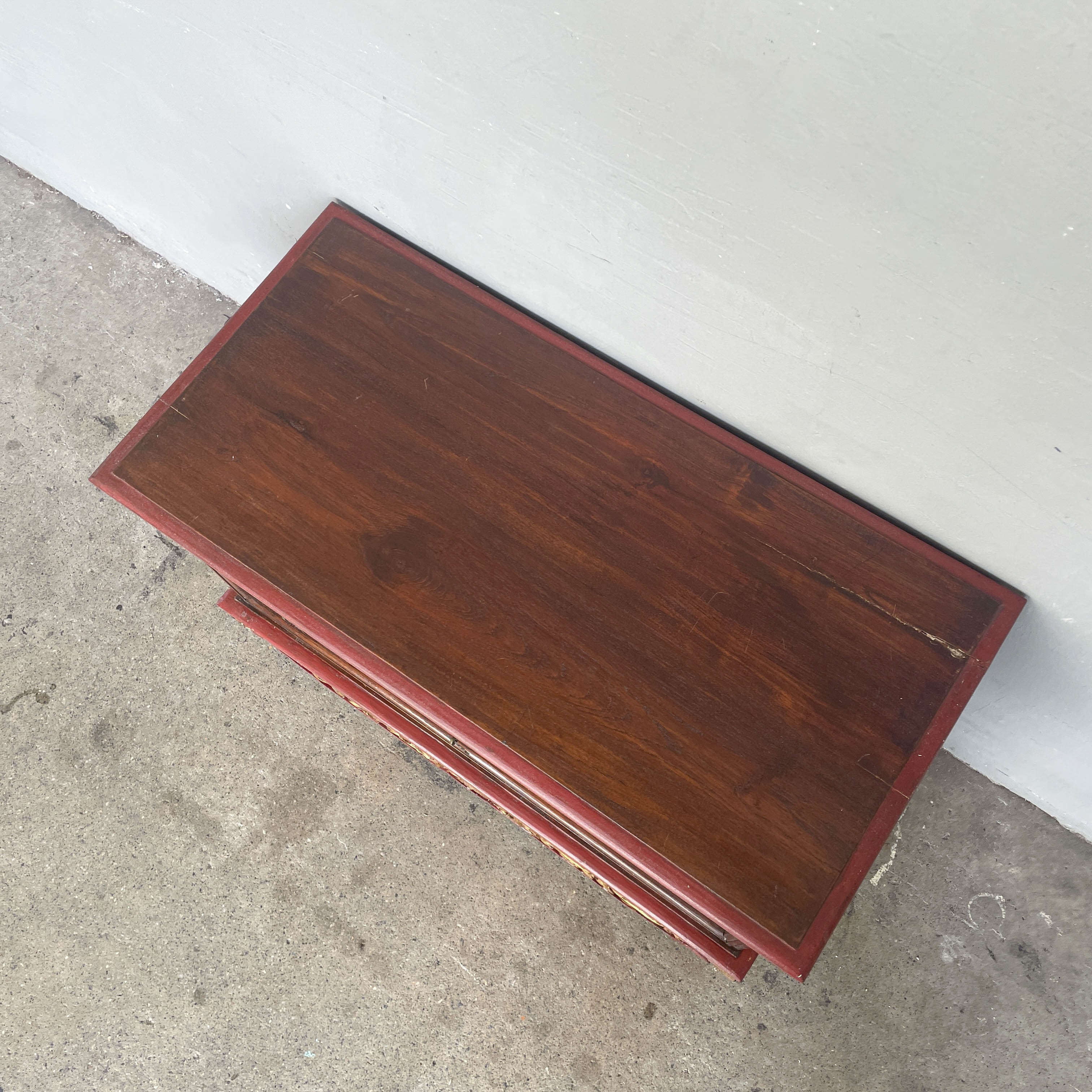 Red & Gold Gilt Straits Chinese Dresser