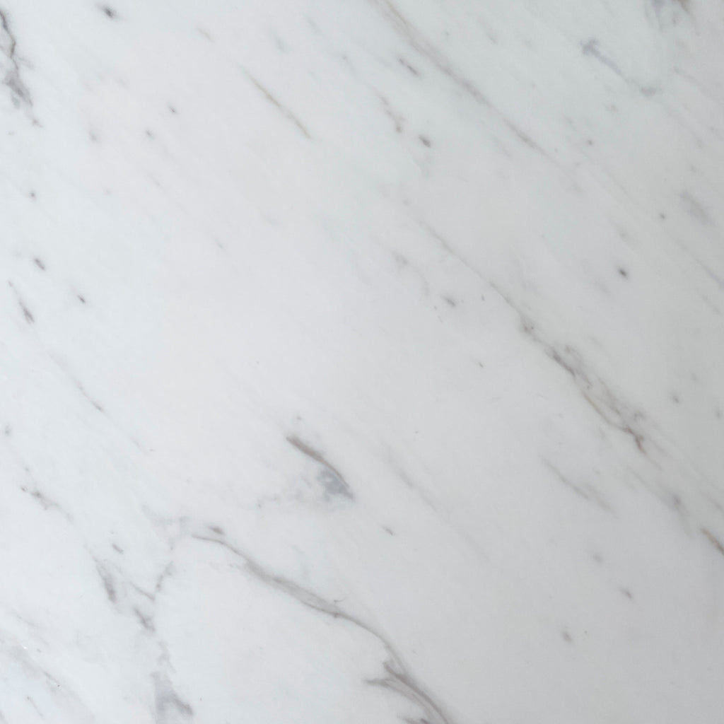 Oval Marble-Top Bedside Table