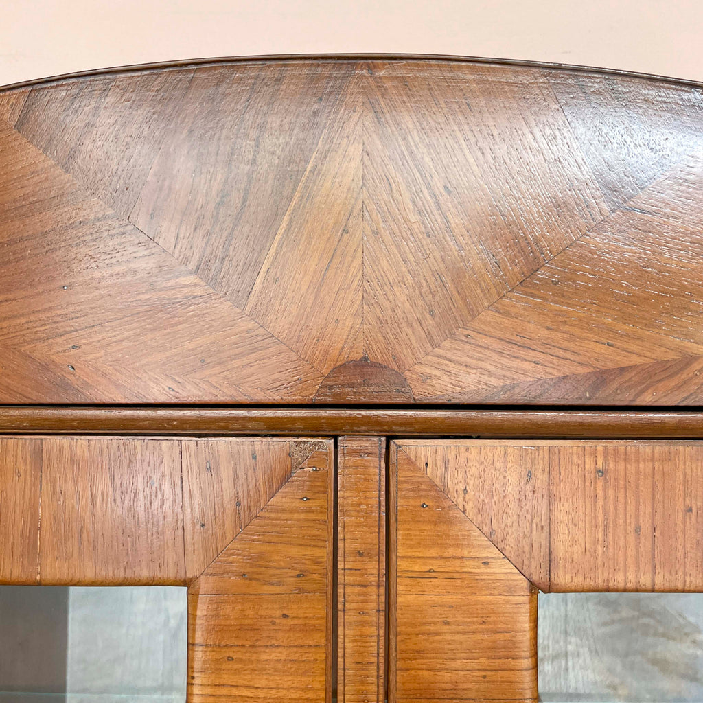 Refurbished Vintage Marquetry Display Cabinet
