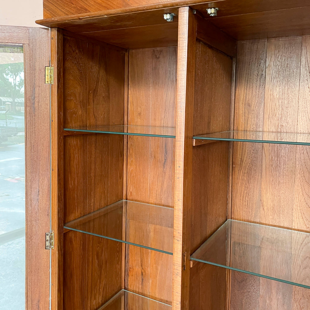 Refurbished Vintage Marquetry Display Cabinet
