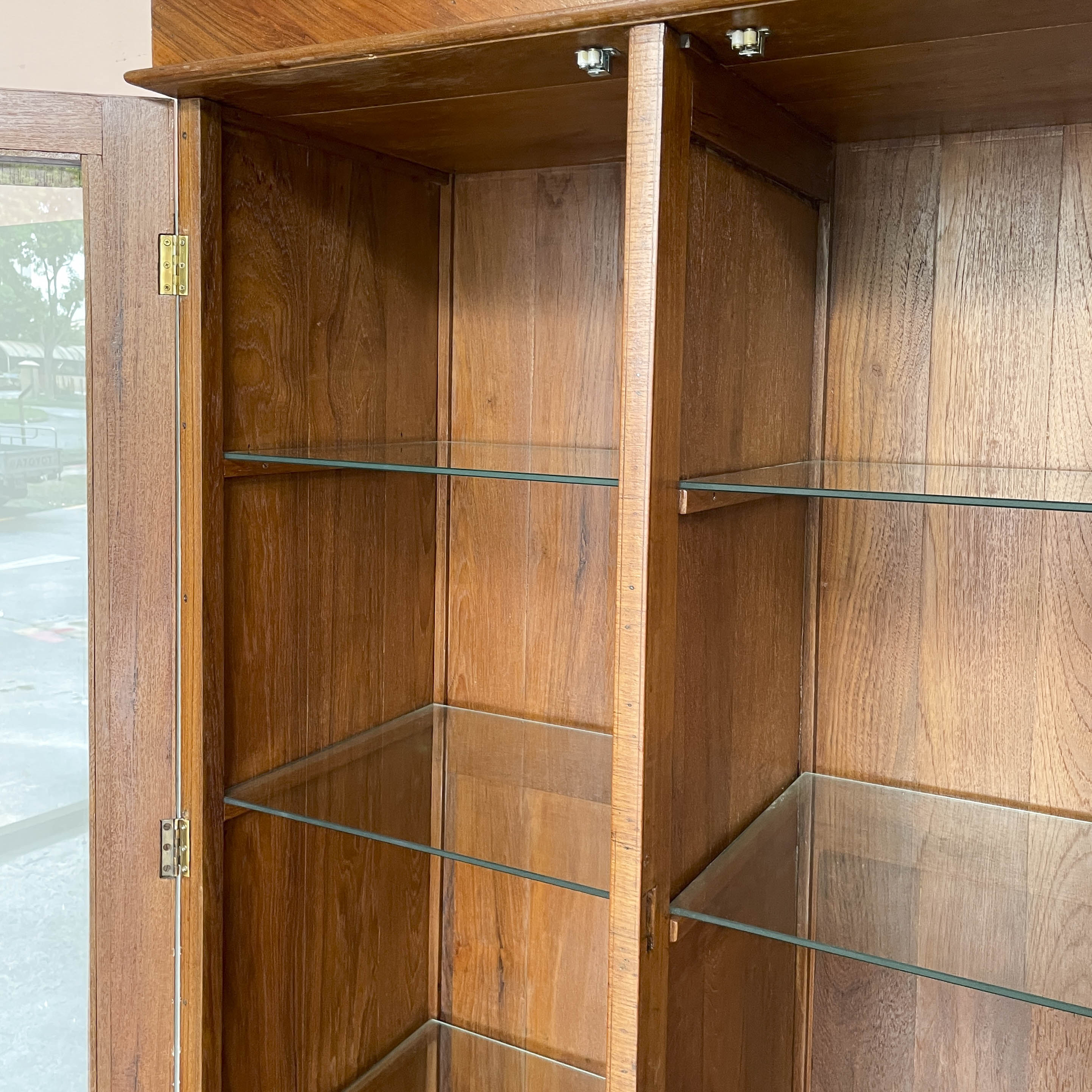 Refurbished Vintage Marquetry Display Cabinet