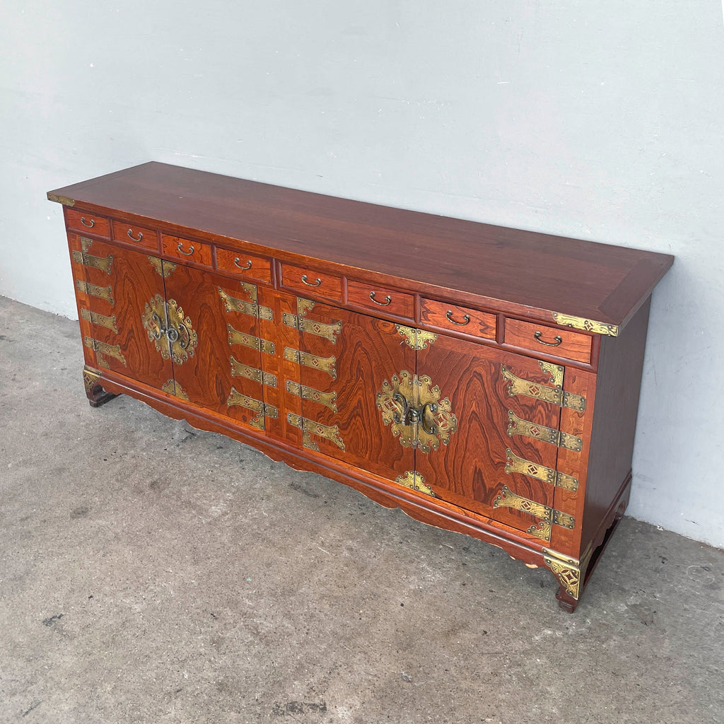 Korean Elm Sideboard with Brass Hardwares