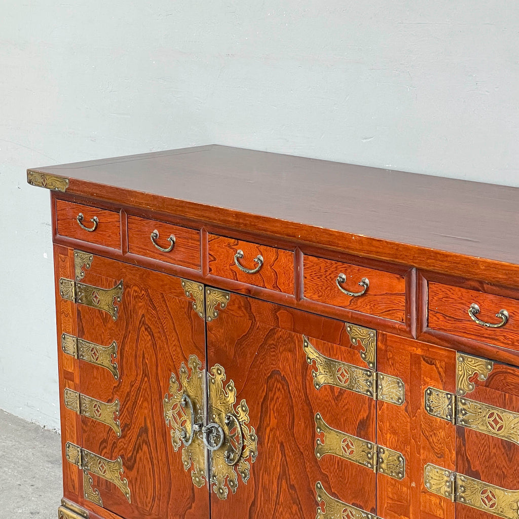 Korean Elm Sideboard with Brass Hardwares