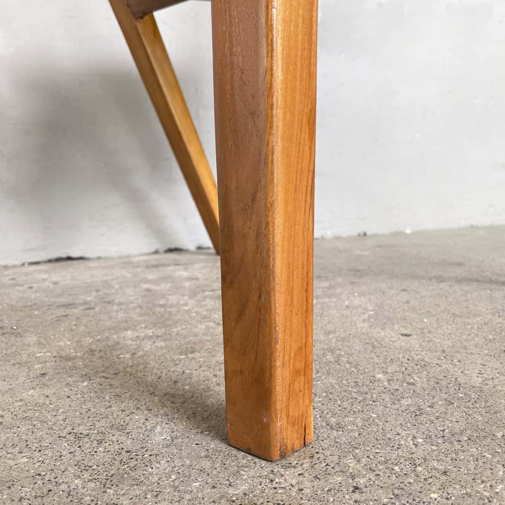 Curved-Back Solid Teak Armchair