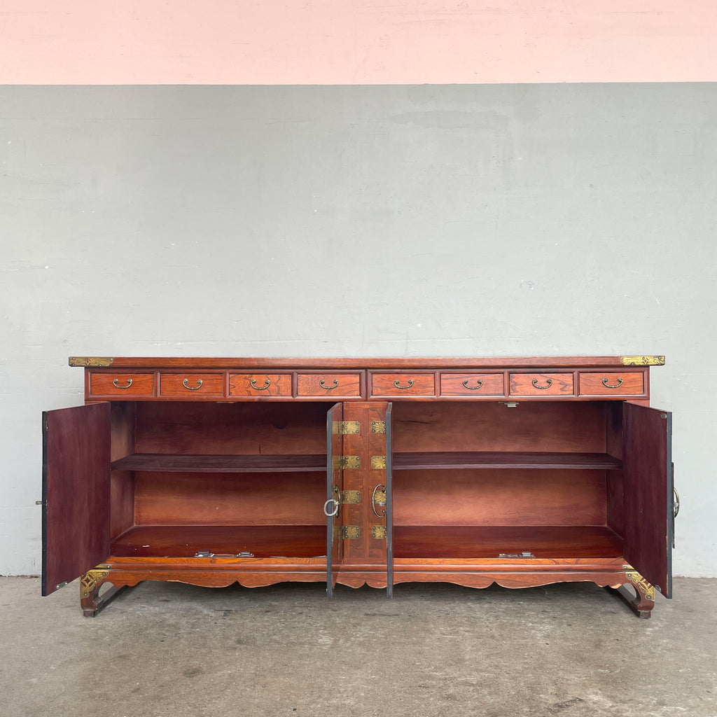 Korean Elm Sideboard with Brass Hardwares