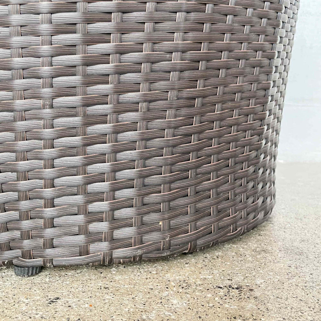 FS Outdoor Synthetic Coffee Table with Glass Top