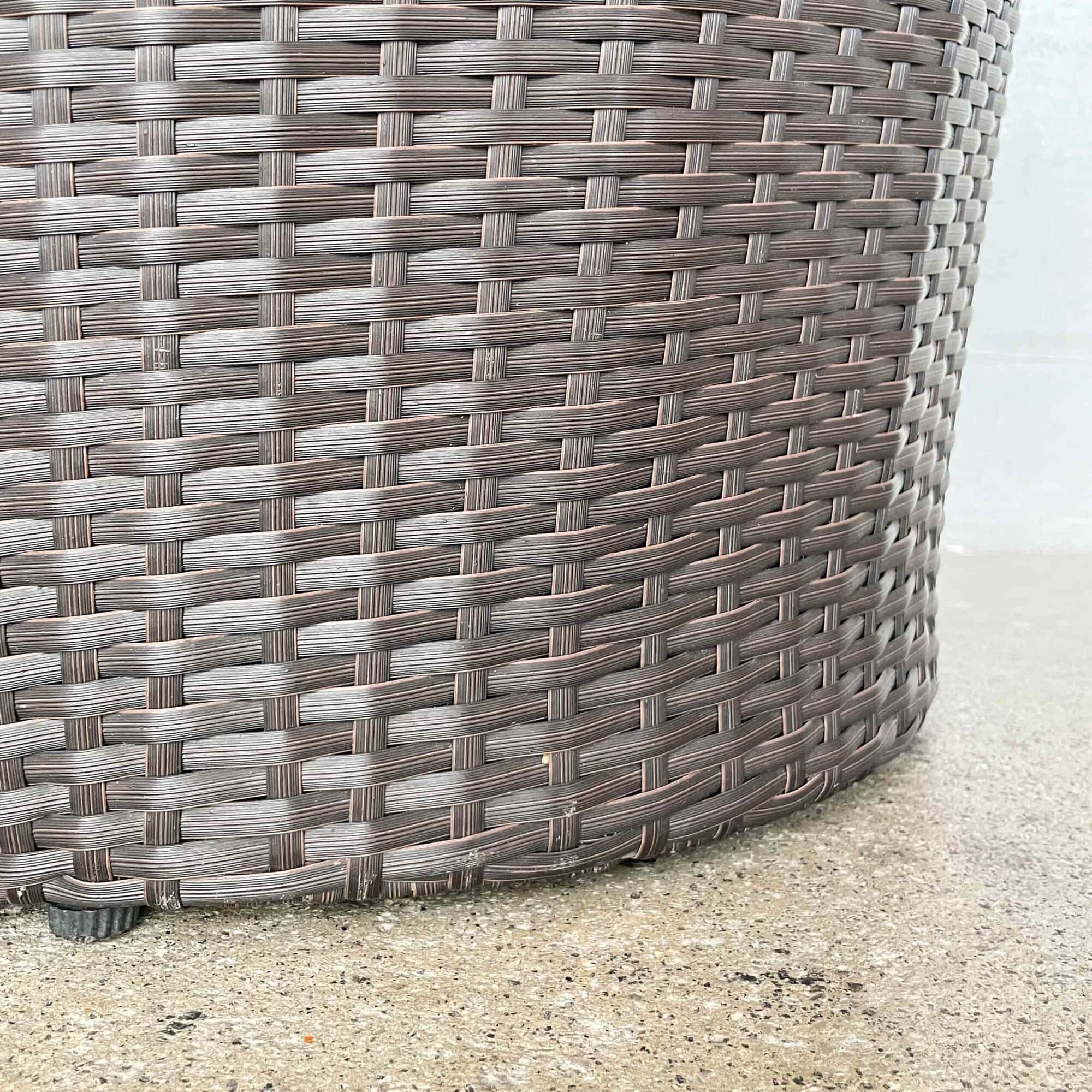 FS Outdoor Synthetic Coffee Table with Glass Top