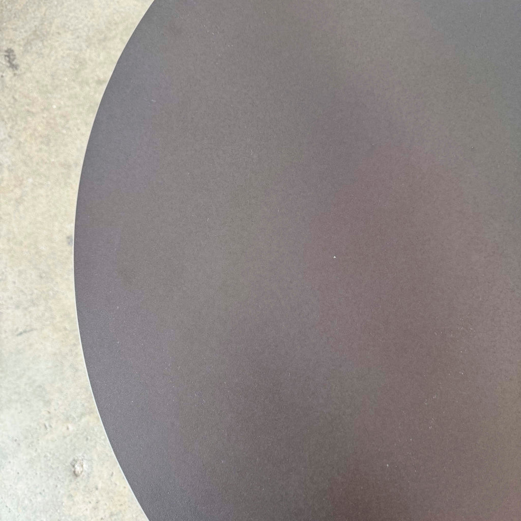 Ribbed Black Pedestal Round Table