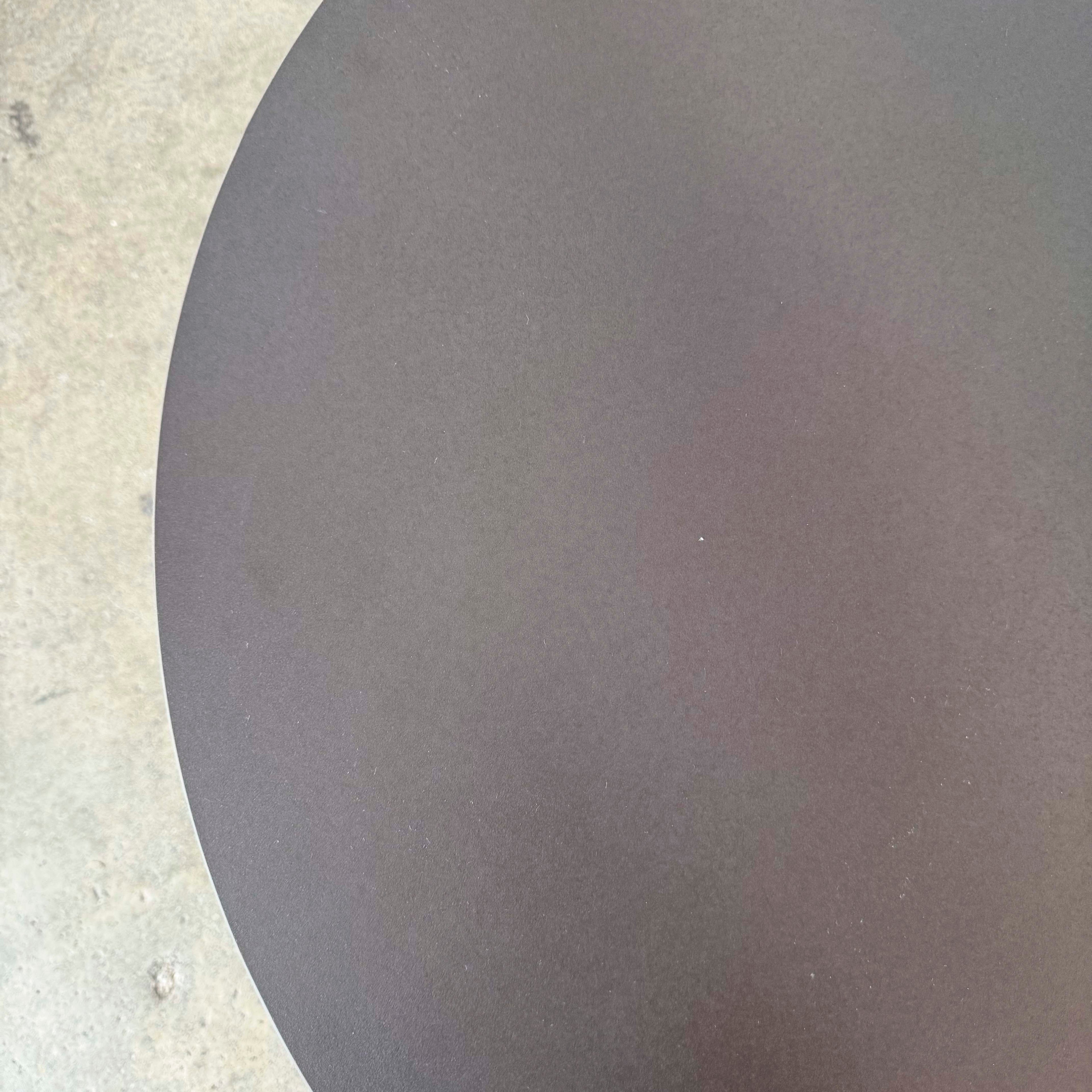 Ribbed Black Pedestal Round Table