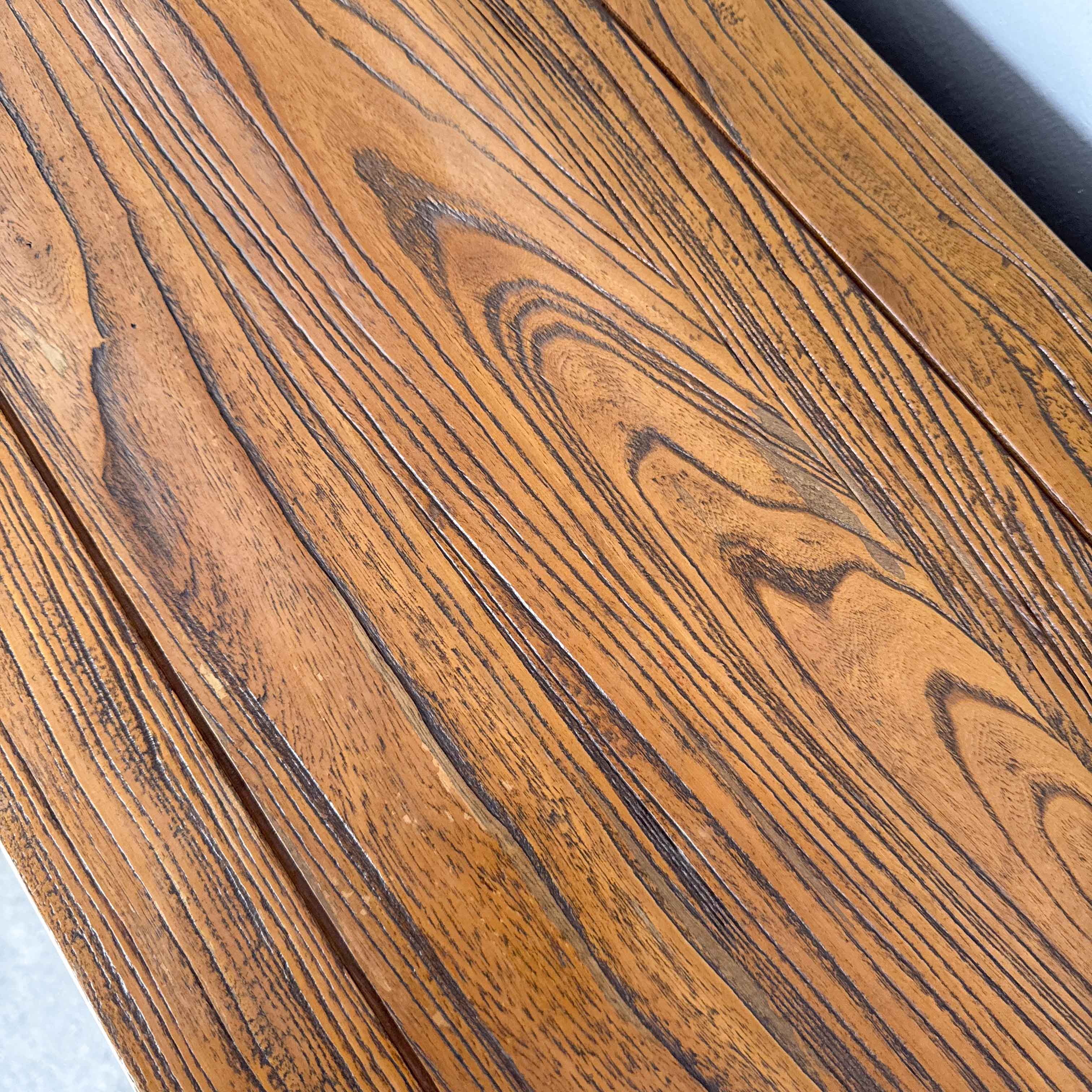Revarnished Elm Cabinet with Calligraphy Door Handles