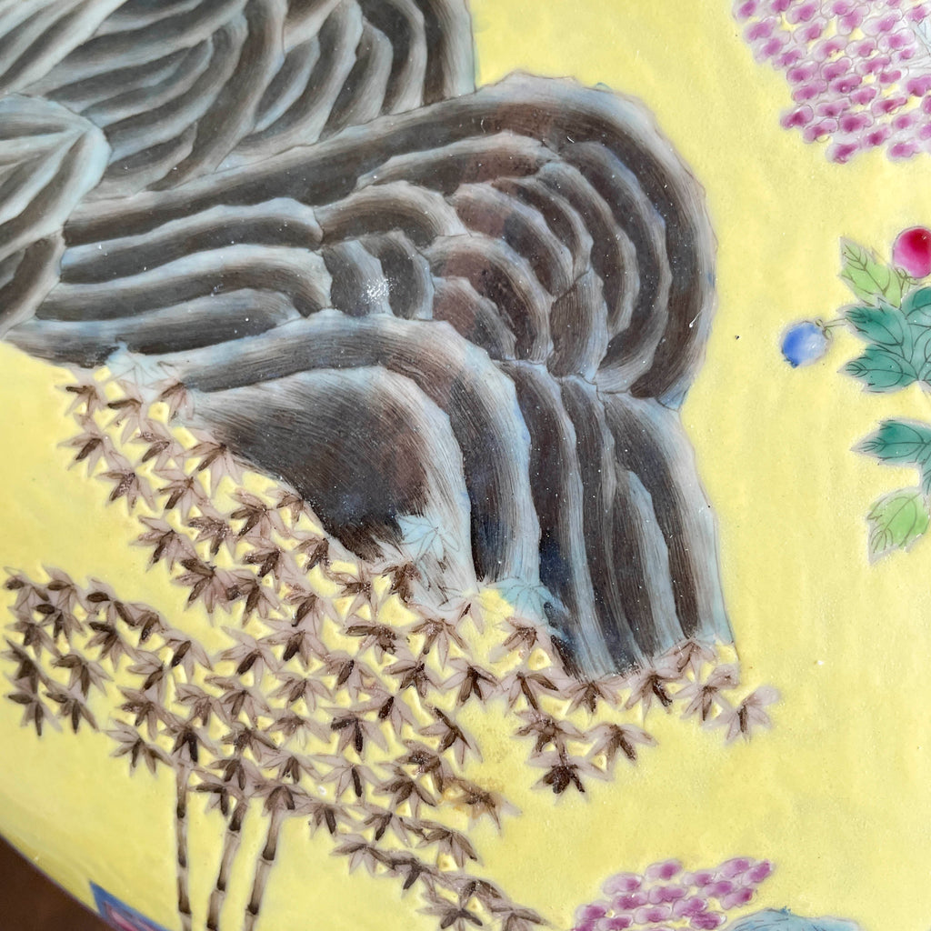 Yellow Famille Jaune-Style Chinese Porcelain Vase