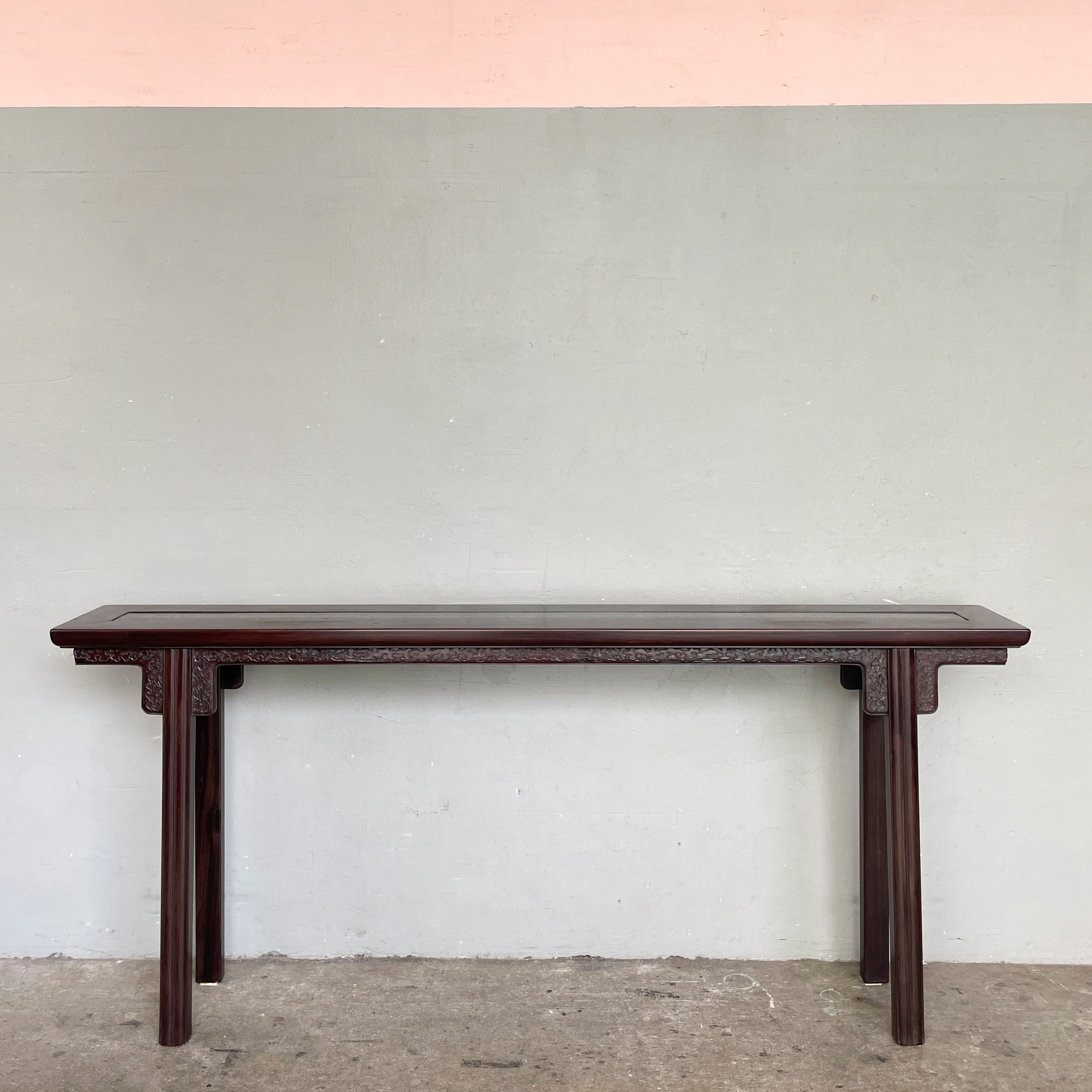 Chinese Calligraphy Console Table