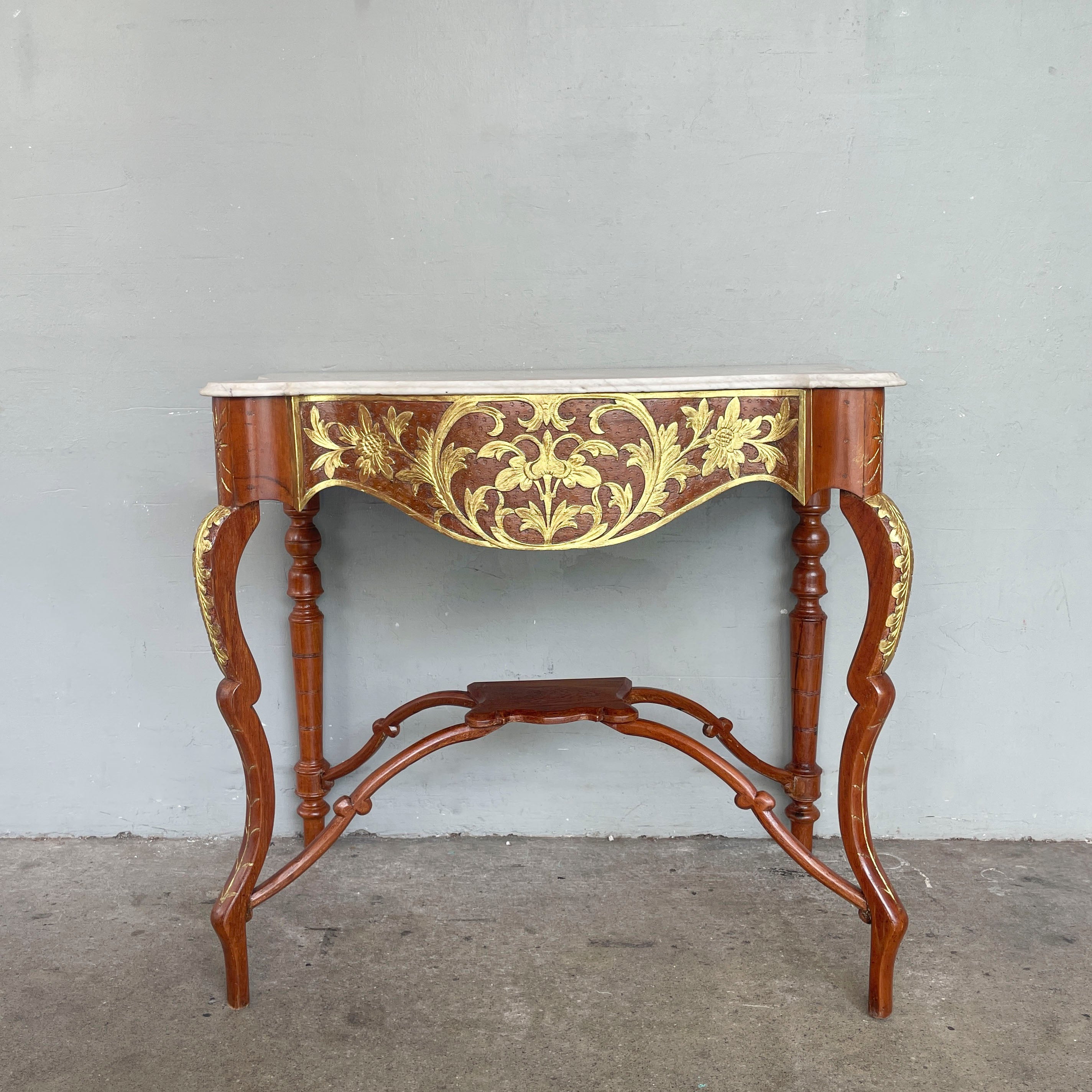 Peranakan-Style Marble Top Console