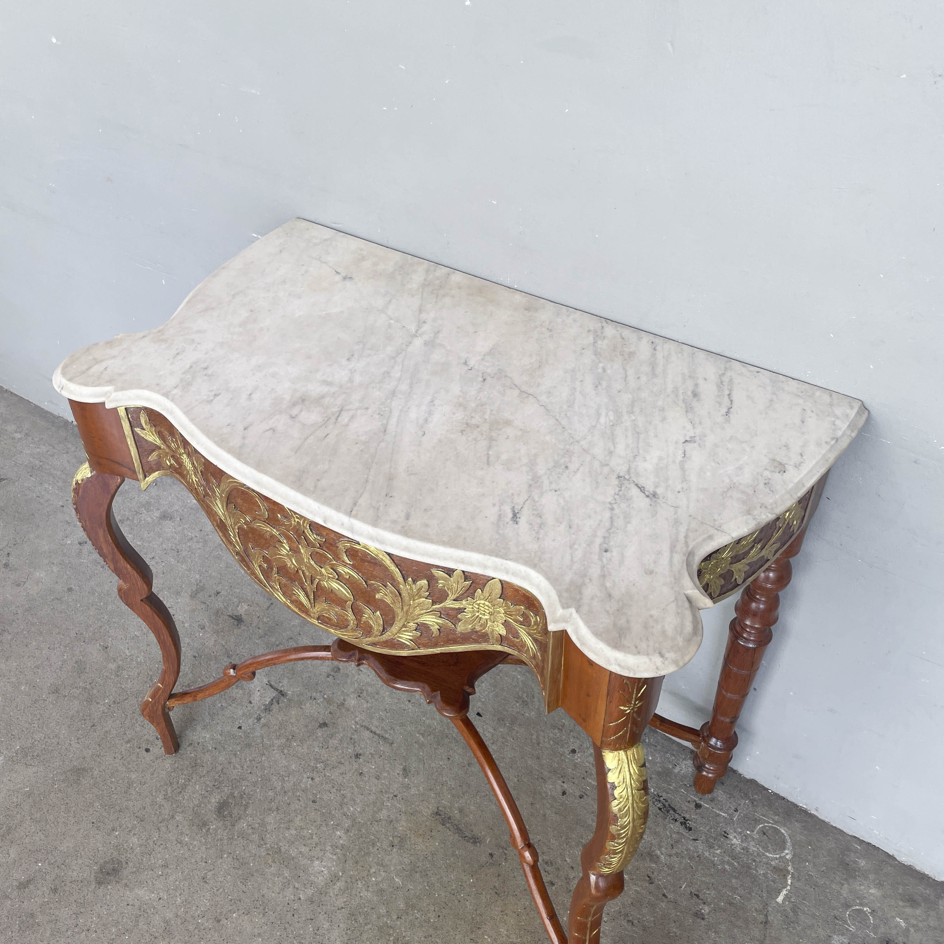 Peranakan-Style Marble Top Console