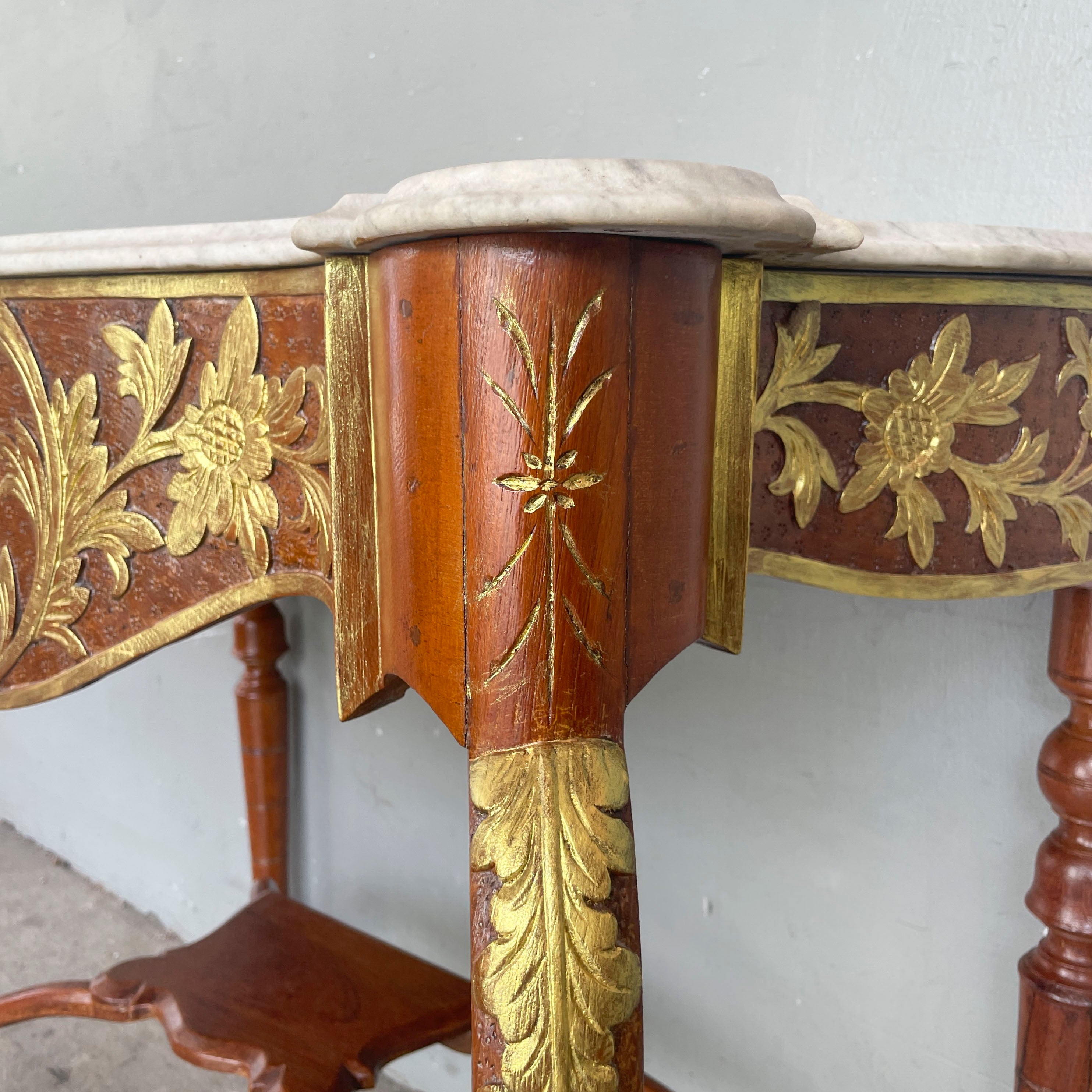 Peranakan-Style Marble Top Console