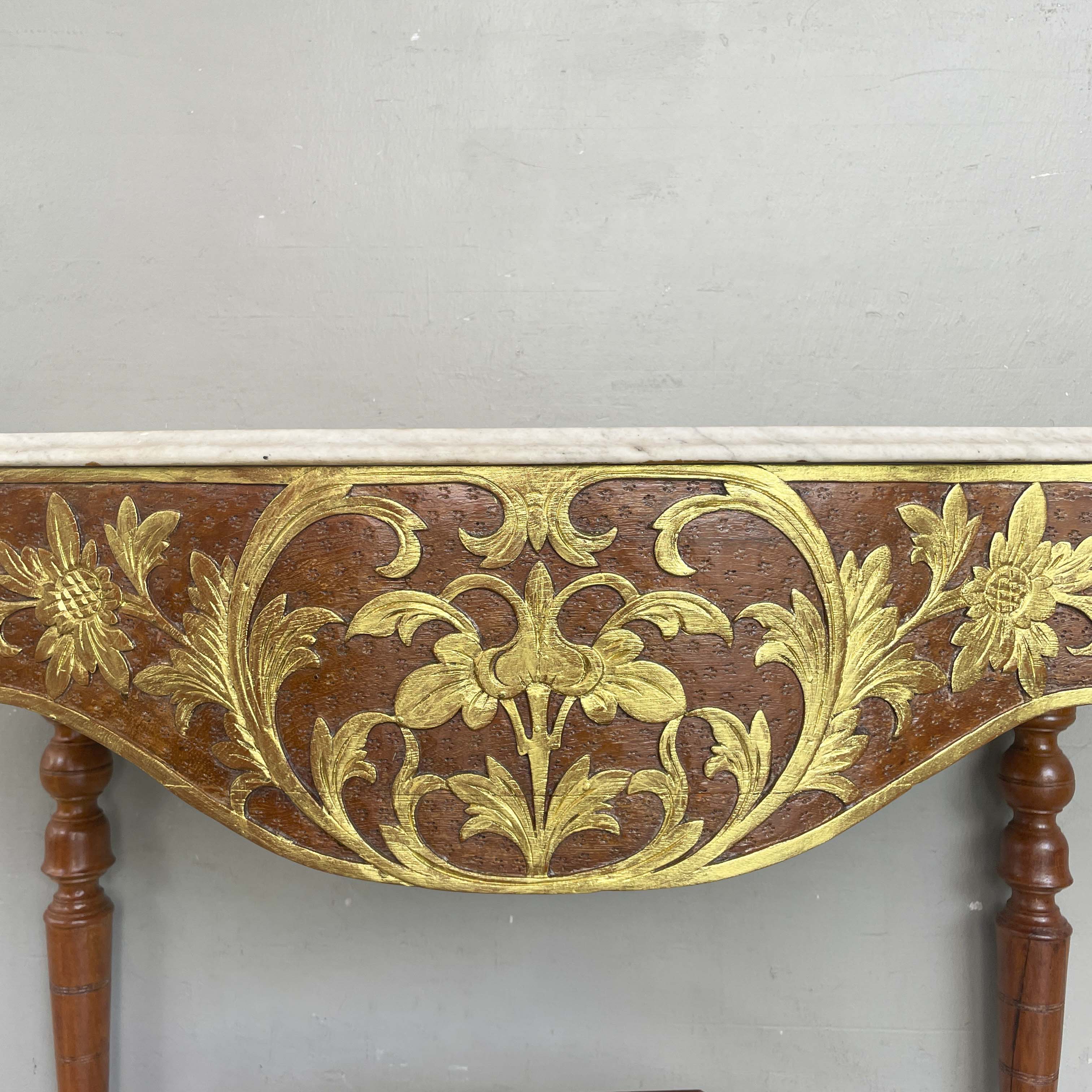 Peranakan-Style Marble Top Console