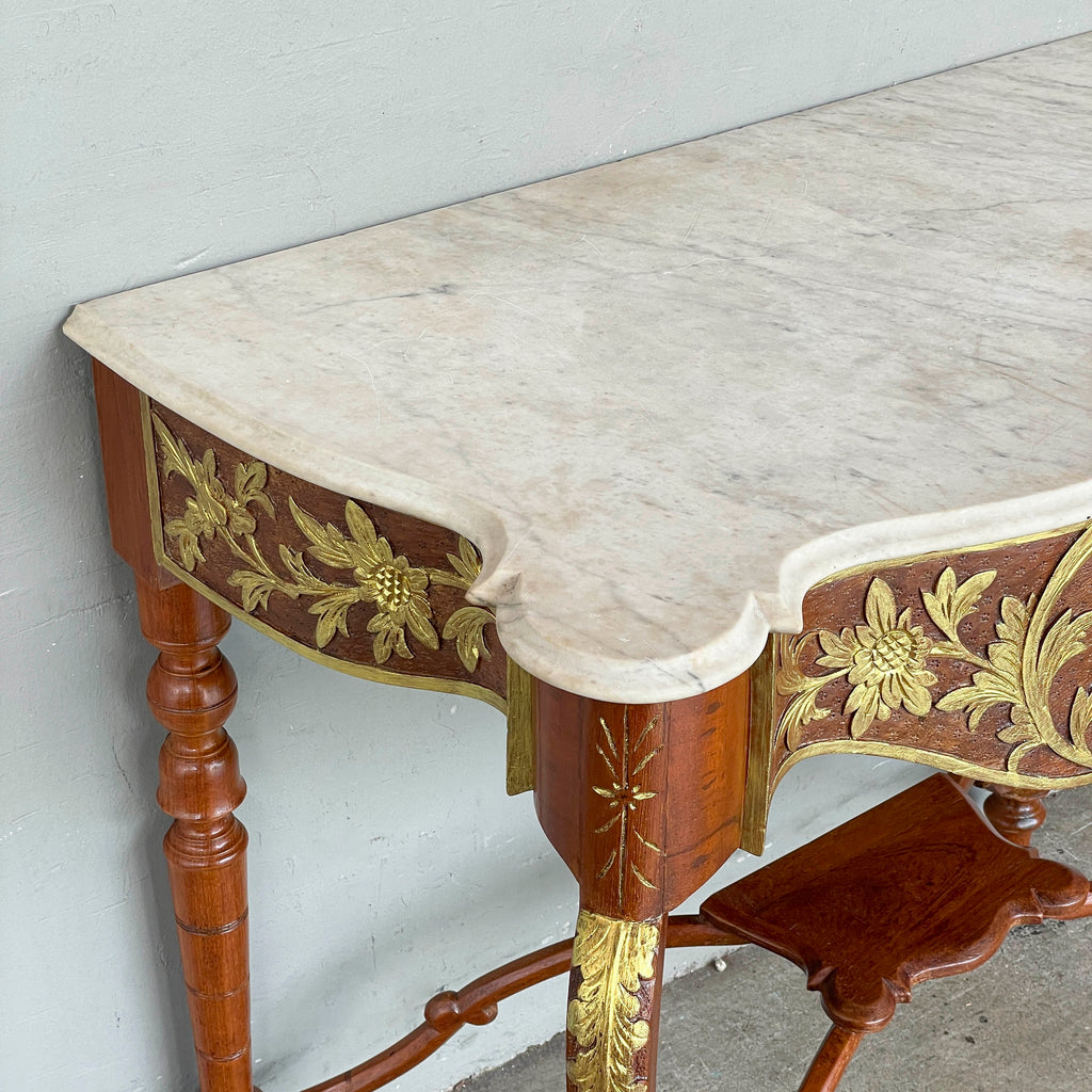 Peranakan-Style Marble Top Console
