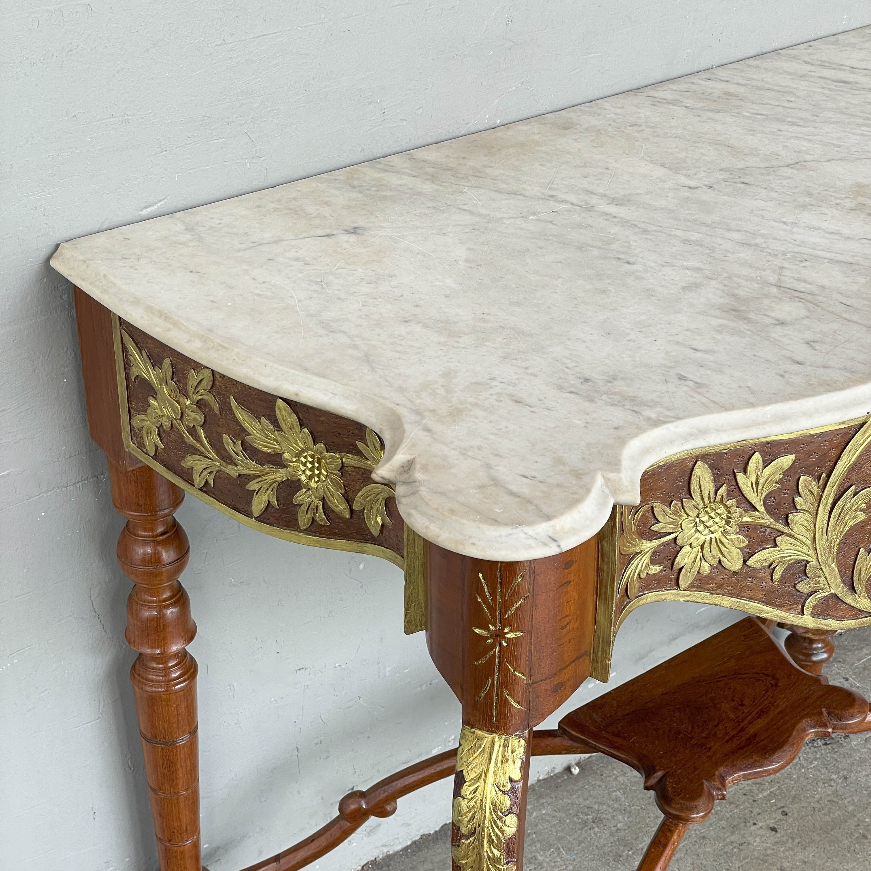 Peranakan-Style Marble Top Console