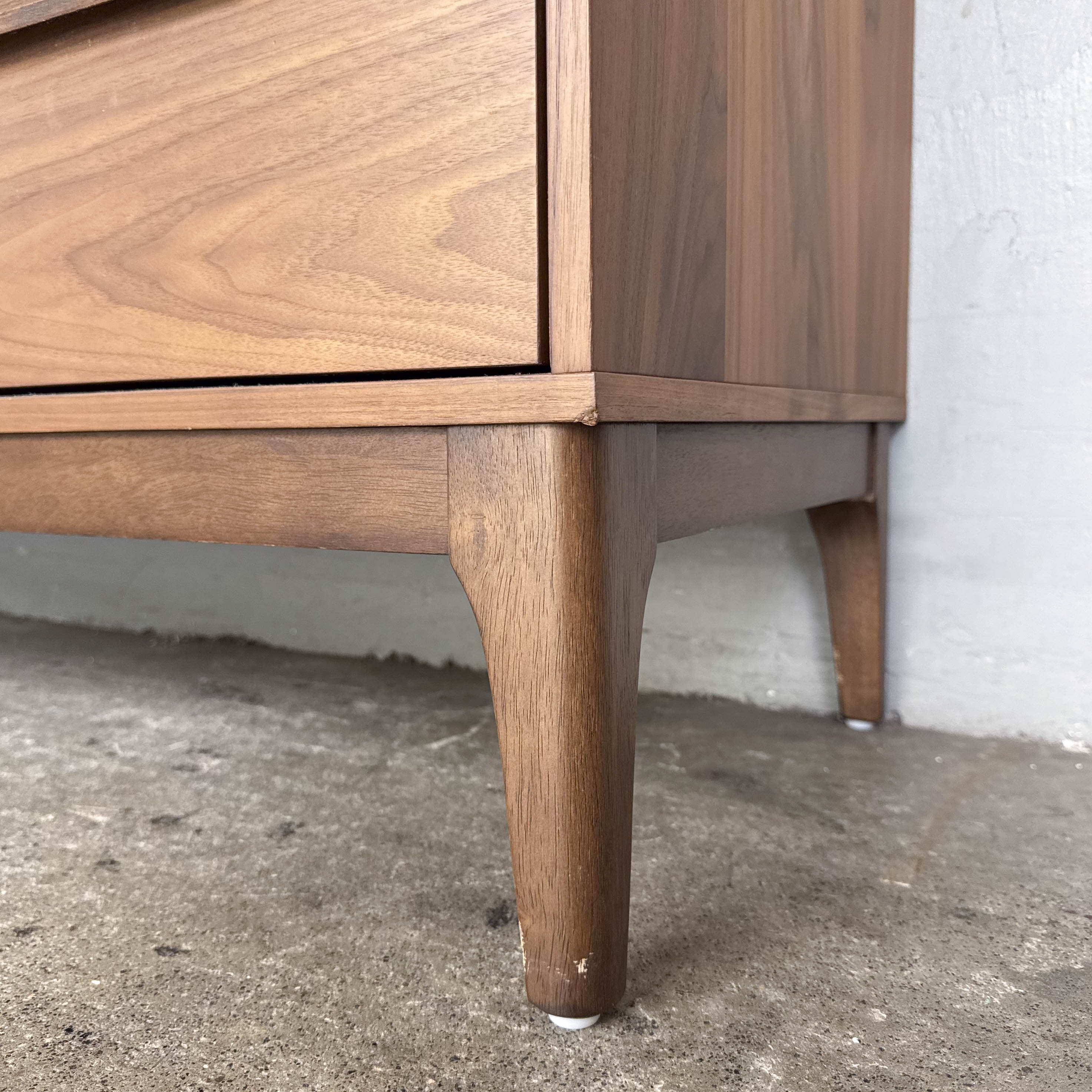 Walnut-Veneered Sideboard with Stone Inset