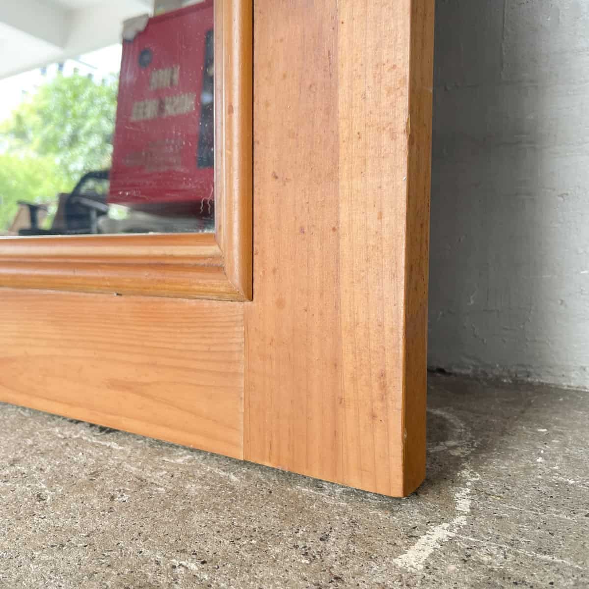 Curved Pediment Pinewood Mirror