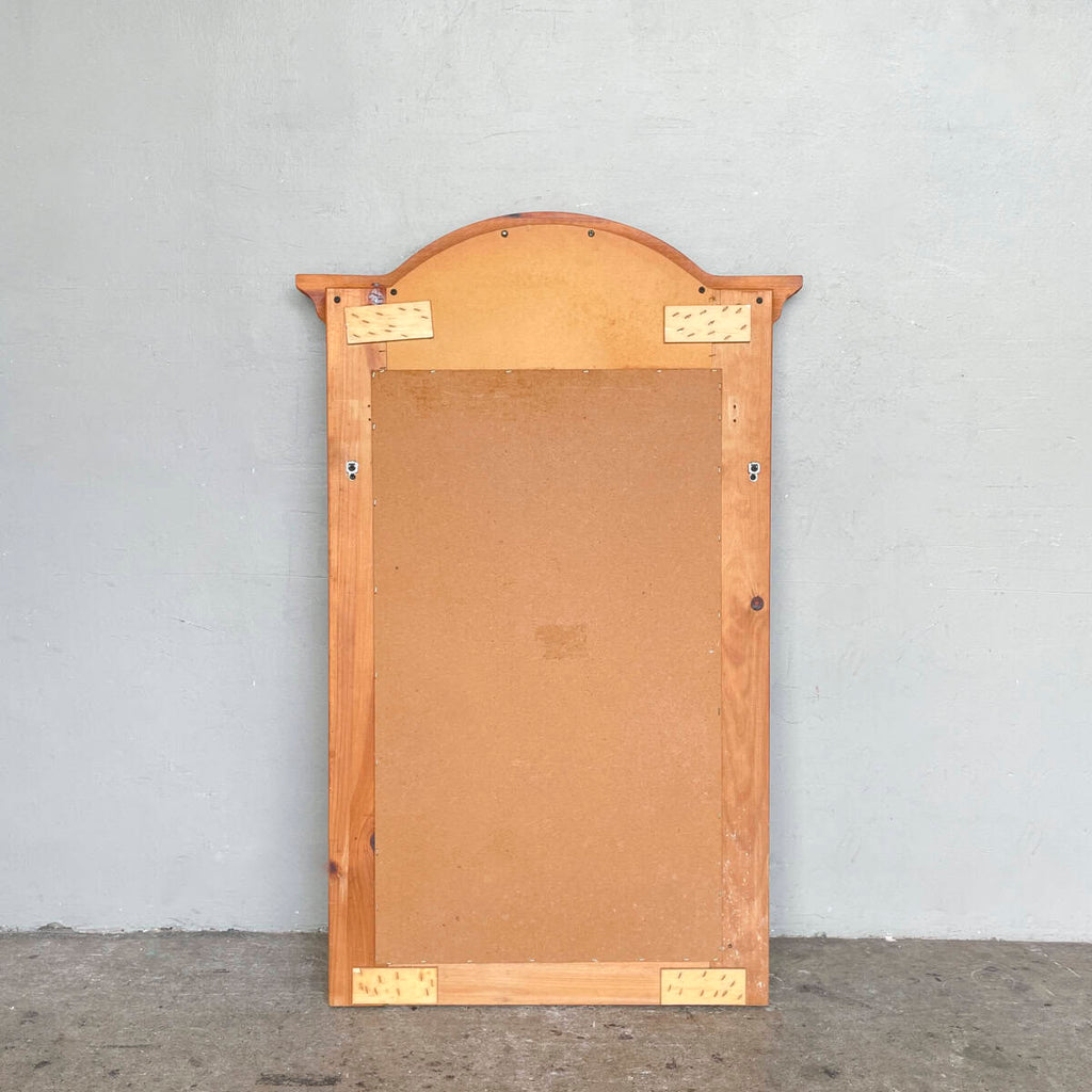 Curved Pediment Pinewood Mirror