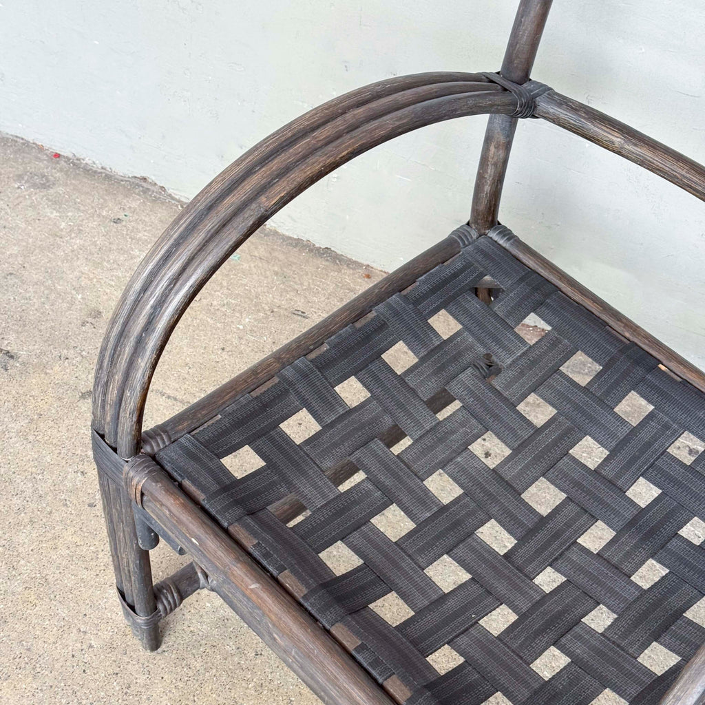 Newly Upholstered Cane Accent Chair with Cushions