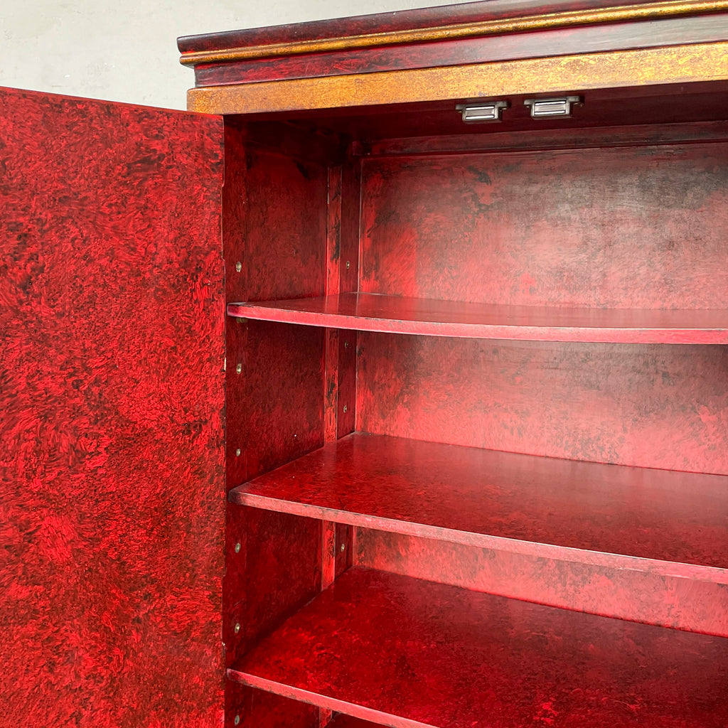 Red & Gold Dragon Motif Side Cabinet